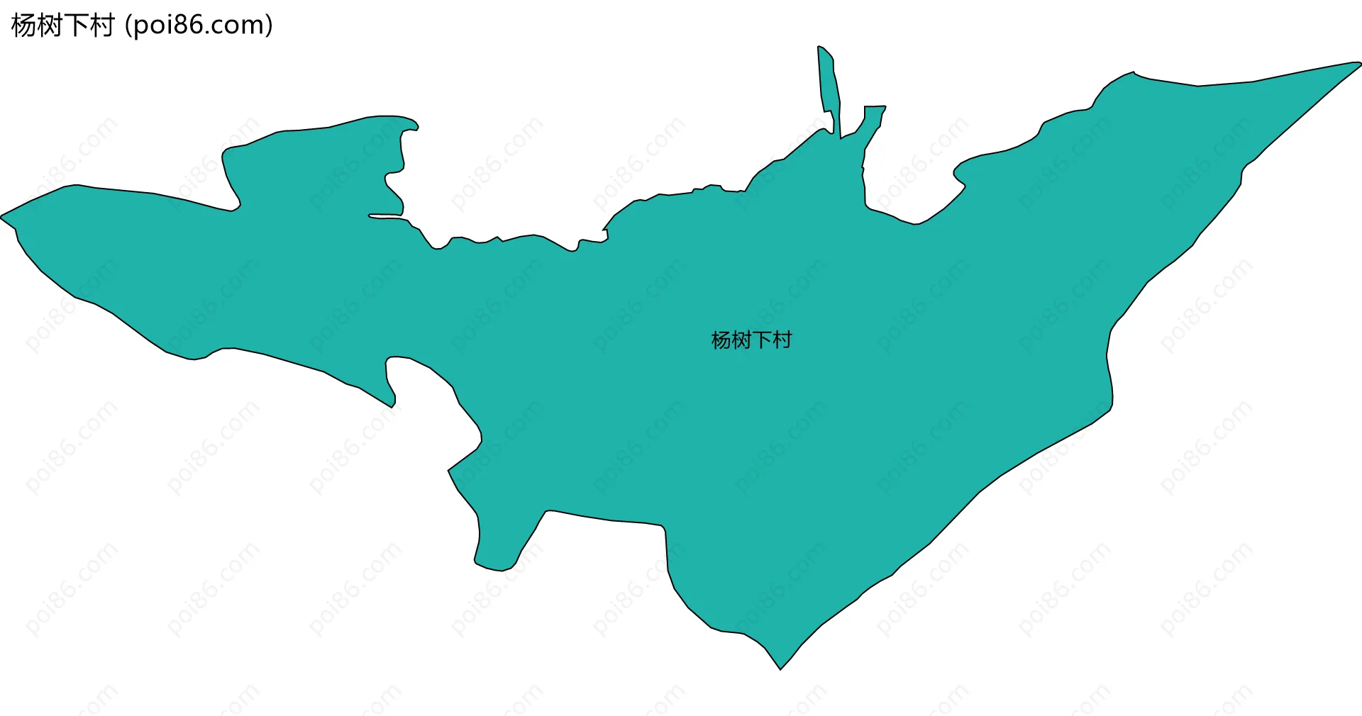 杨树下村边界地图