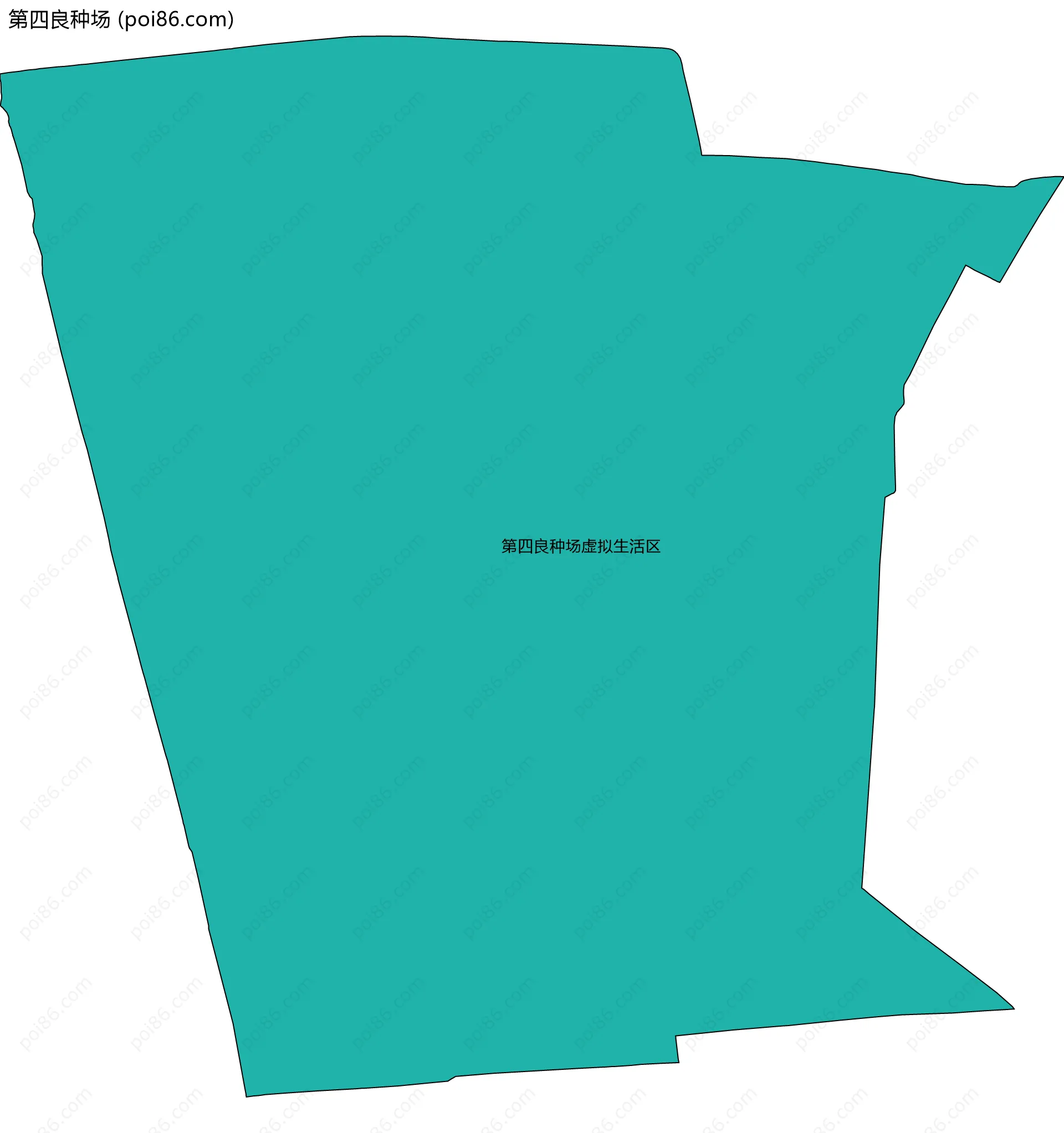 第四良种场边界地图(五级行政区划)