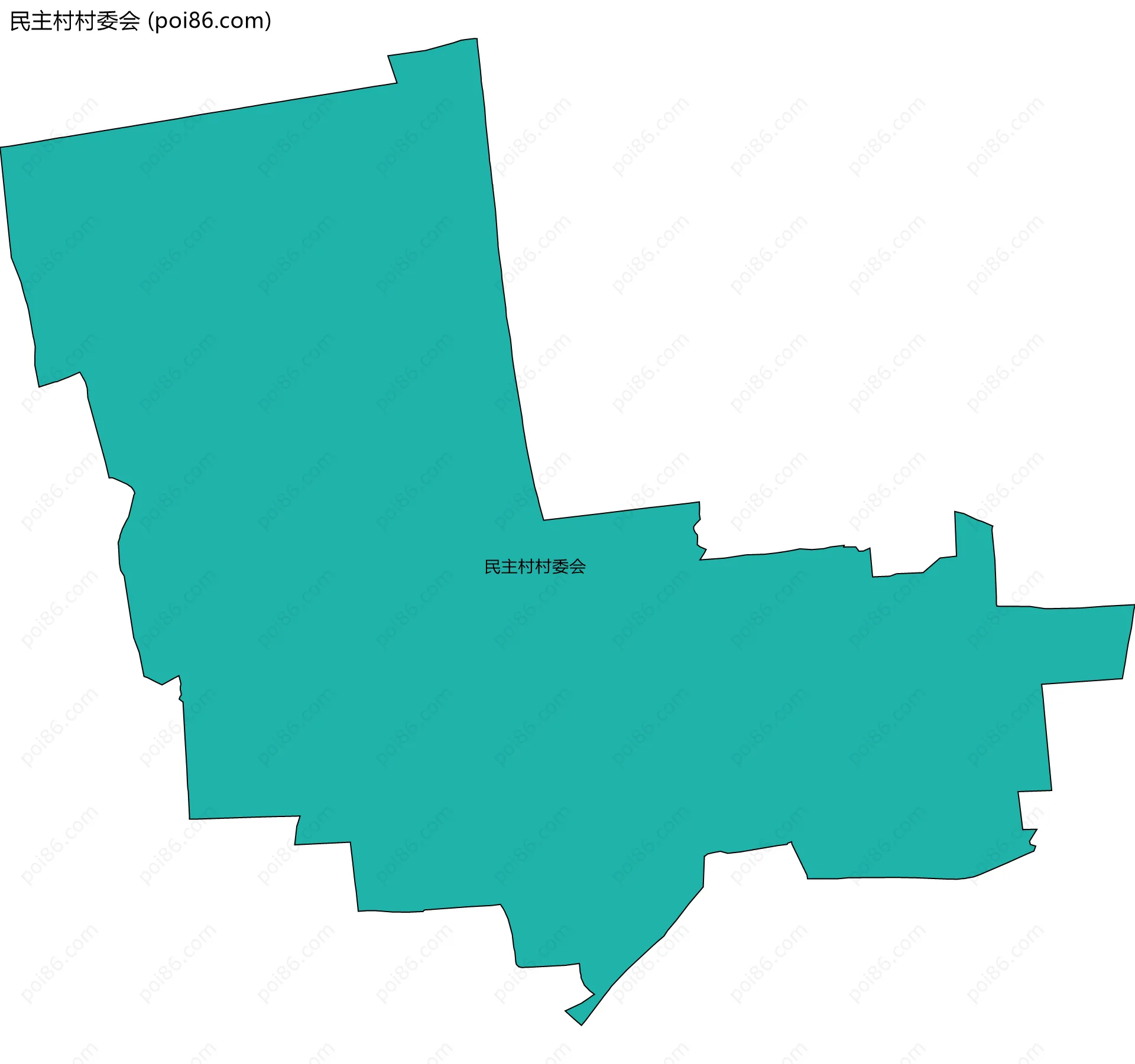 民主村村委会边界地图
