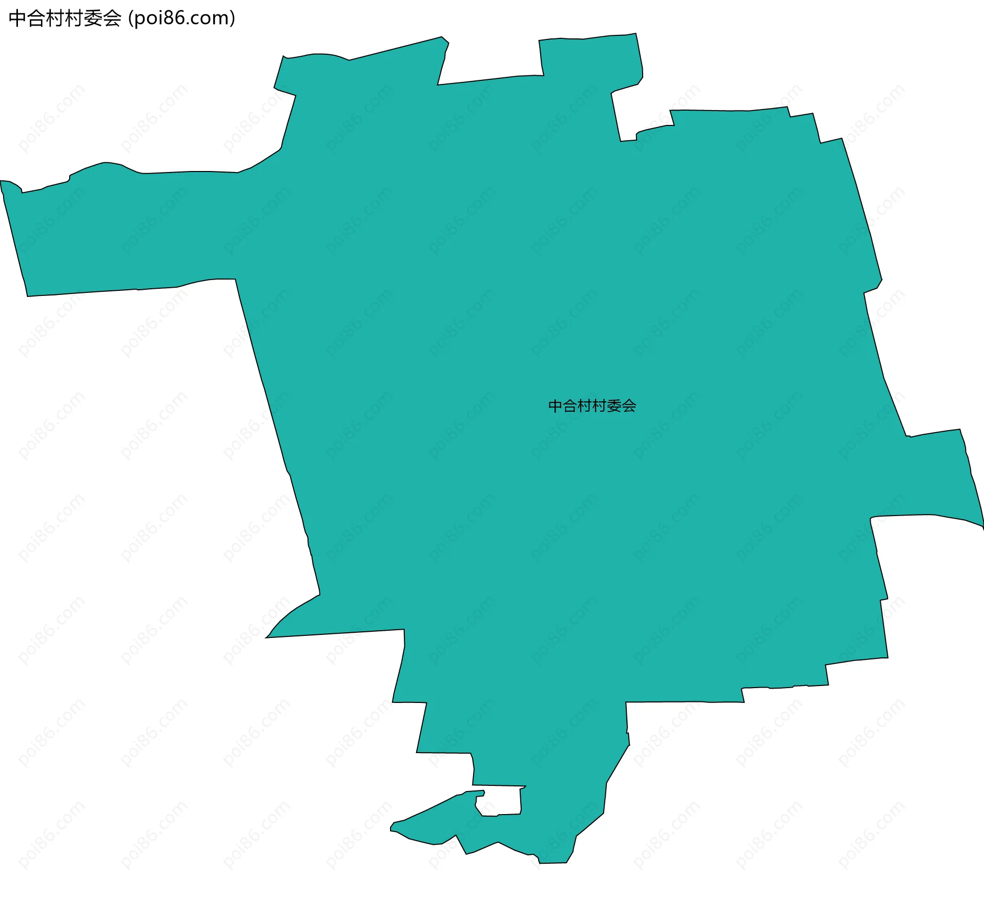 中合村村委会边界地图