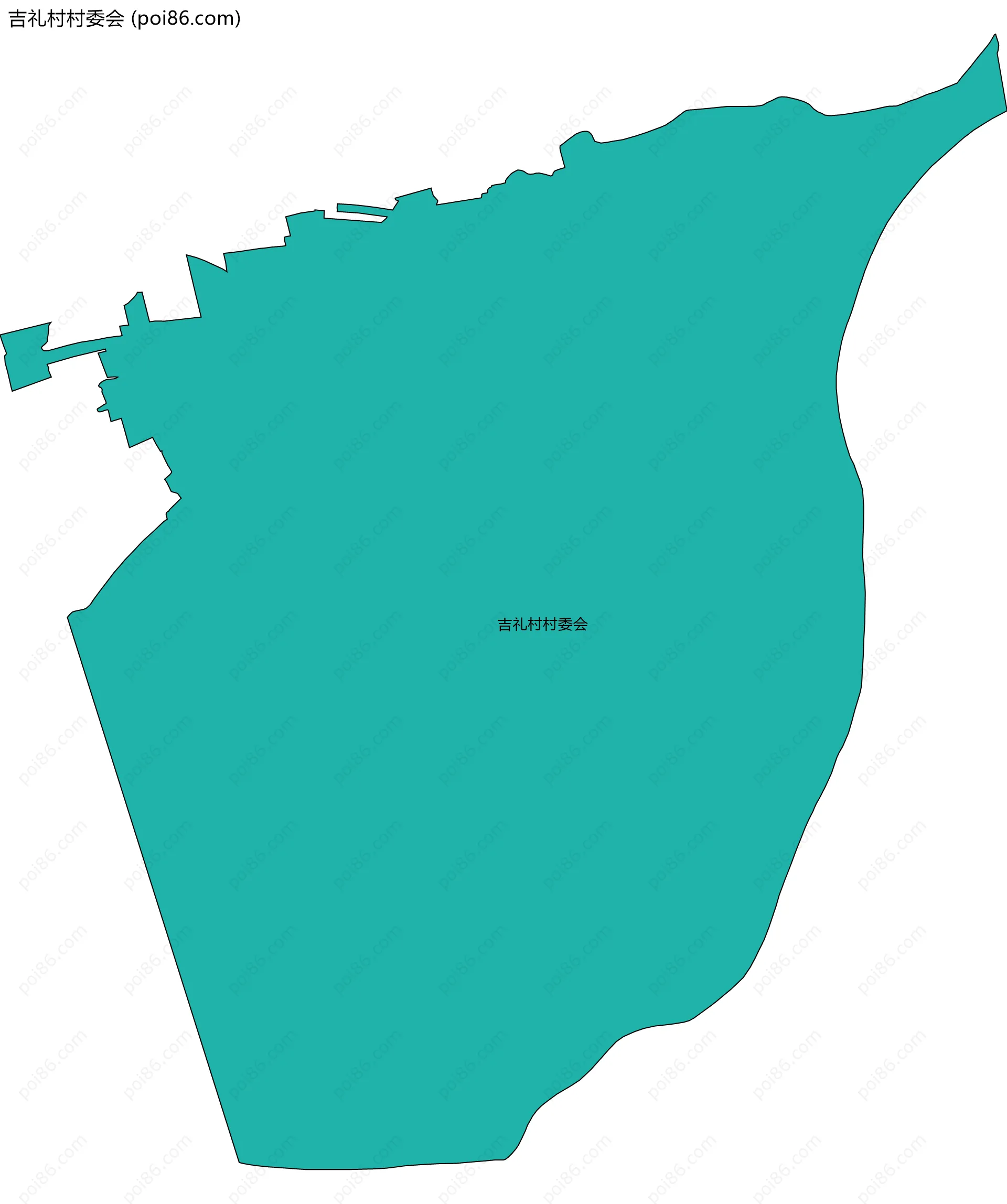 吉礼村村委会边界地图