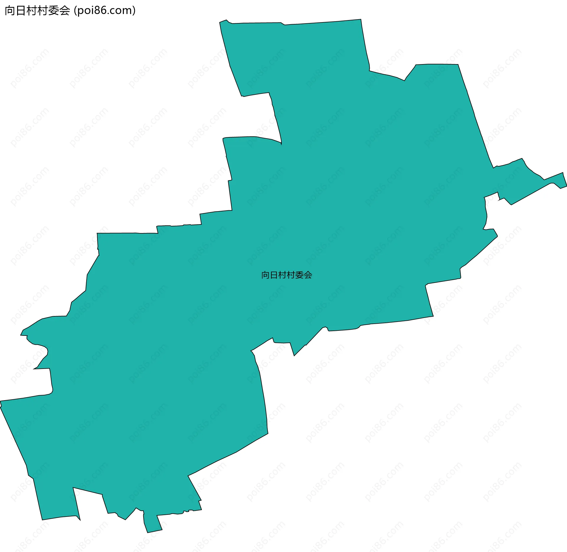 向日村村委会边界地图
