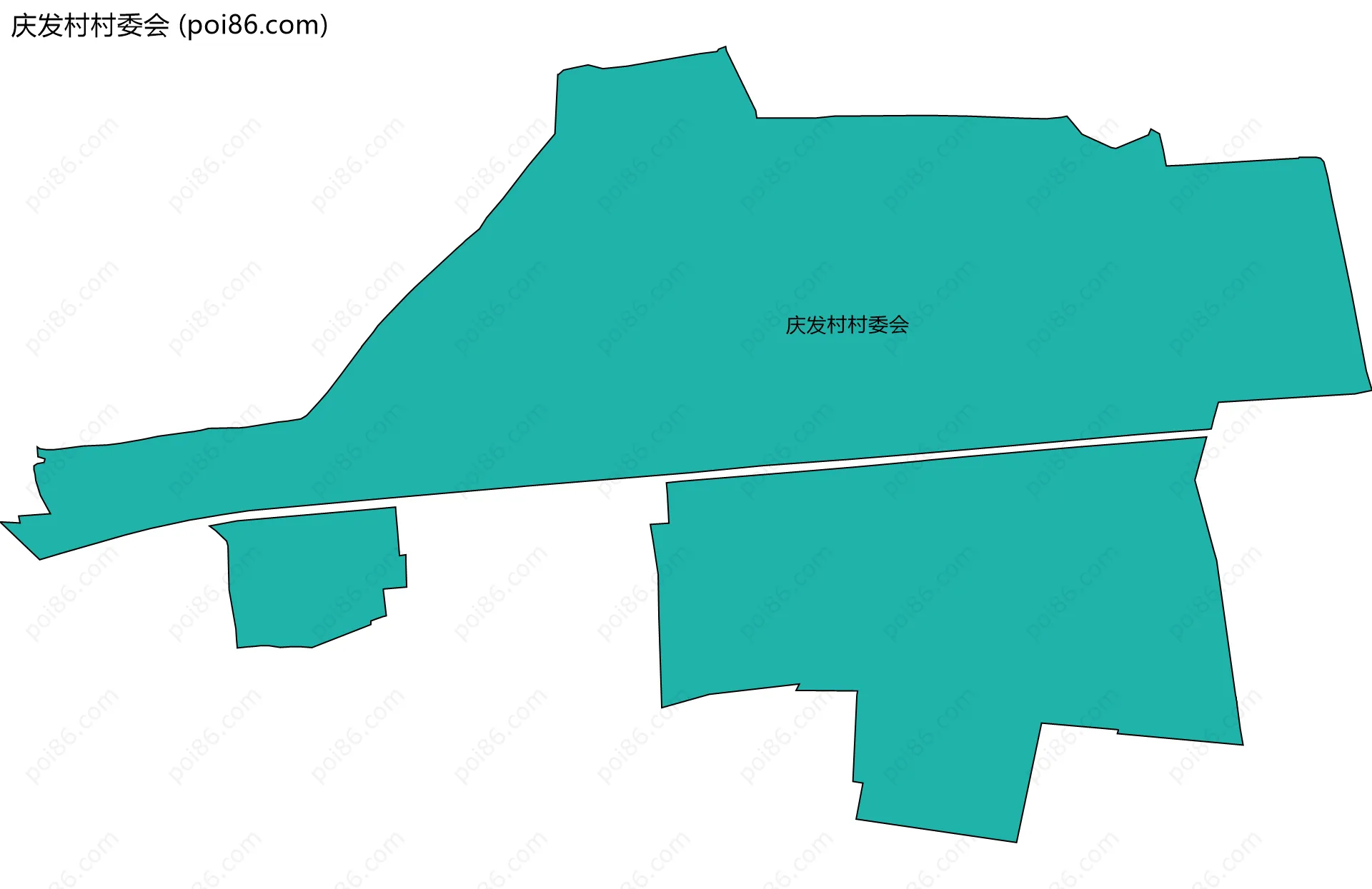 庆发村村委会边界地图