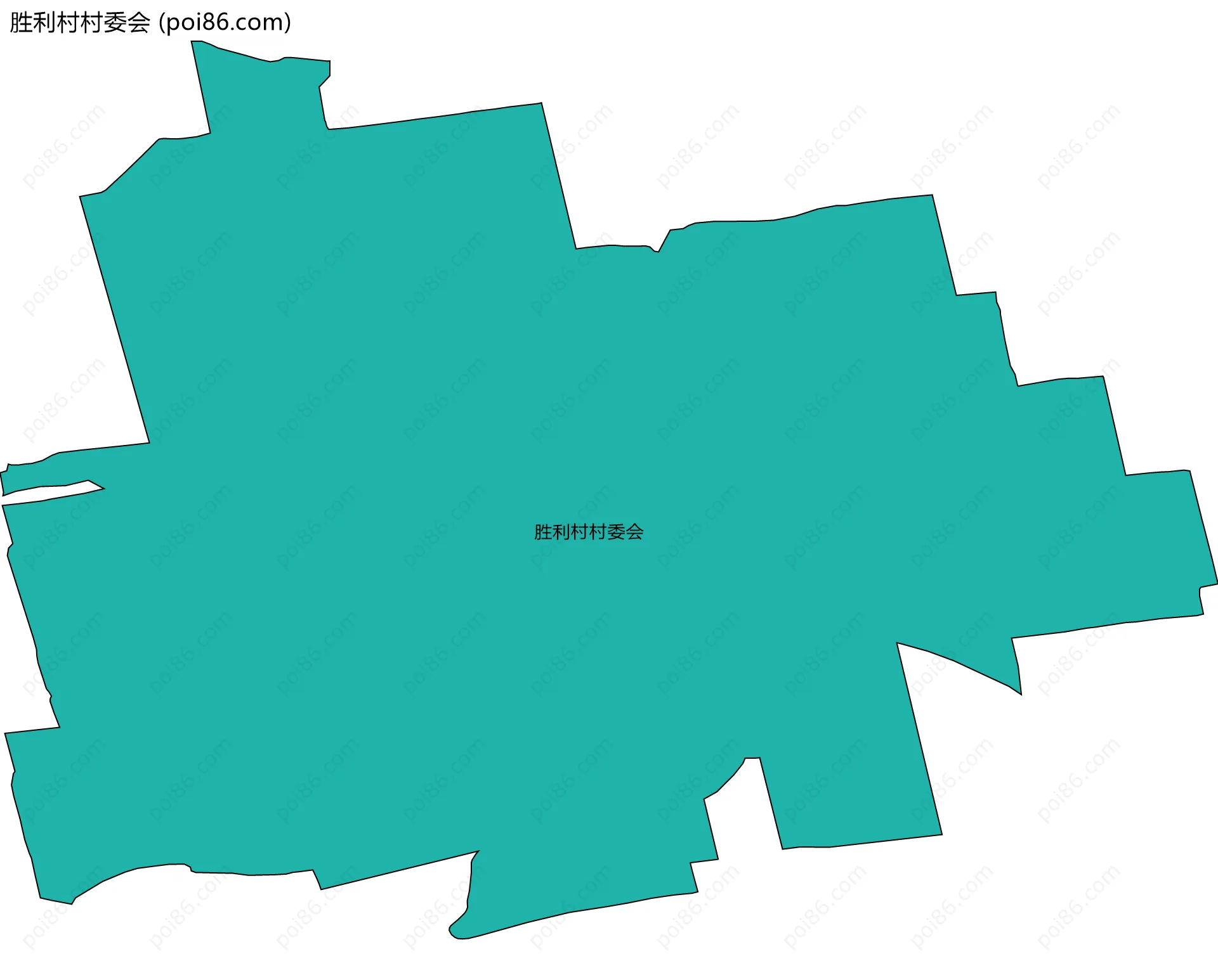 胜利村村委会边界地图