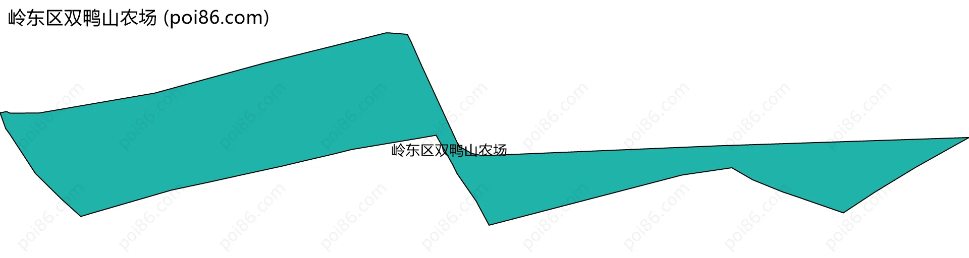 岭东区双鸭山农场边界地图