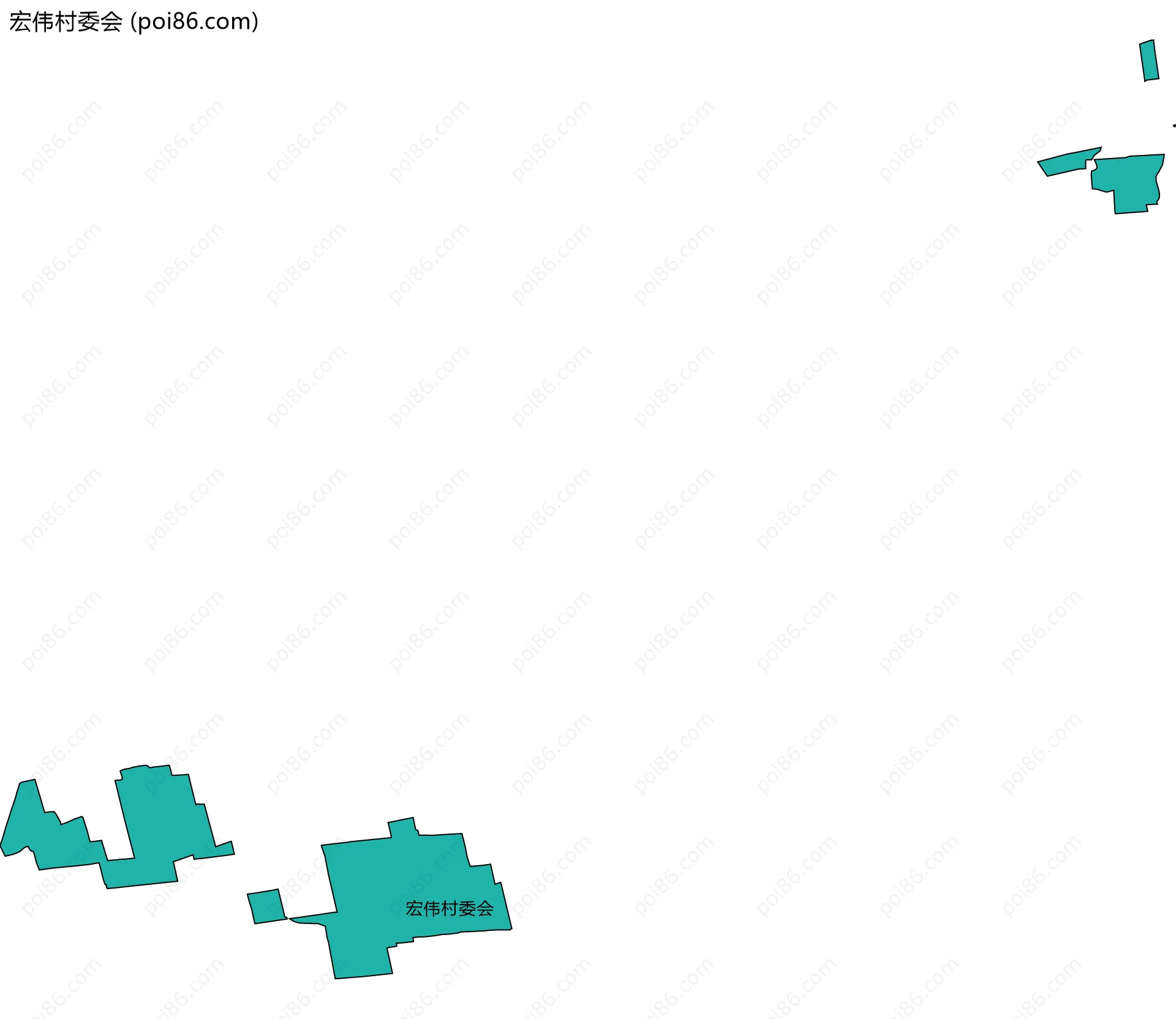 宏伟村委会边界地图