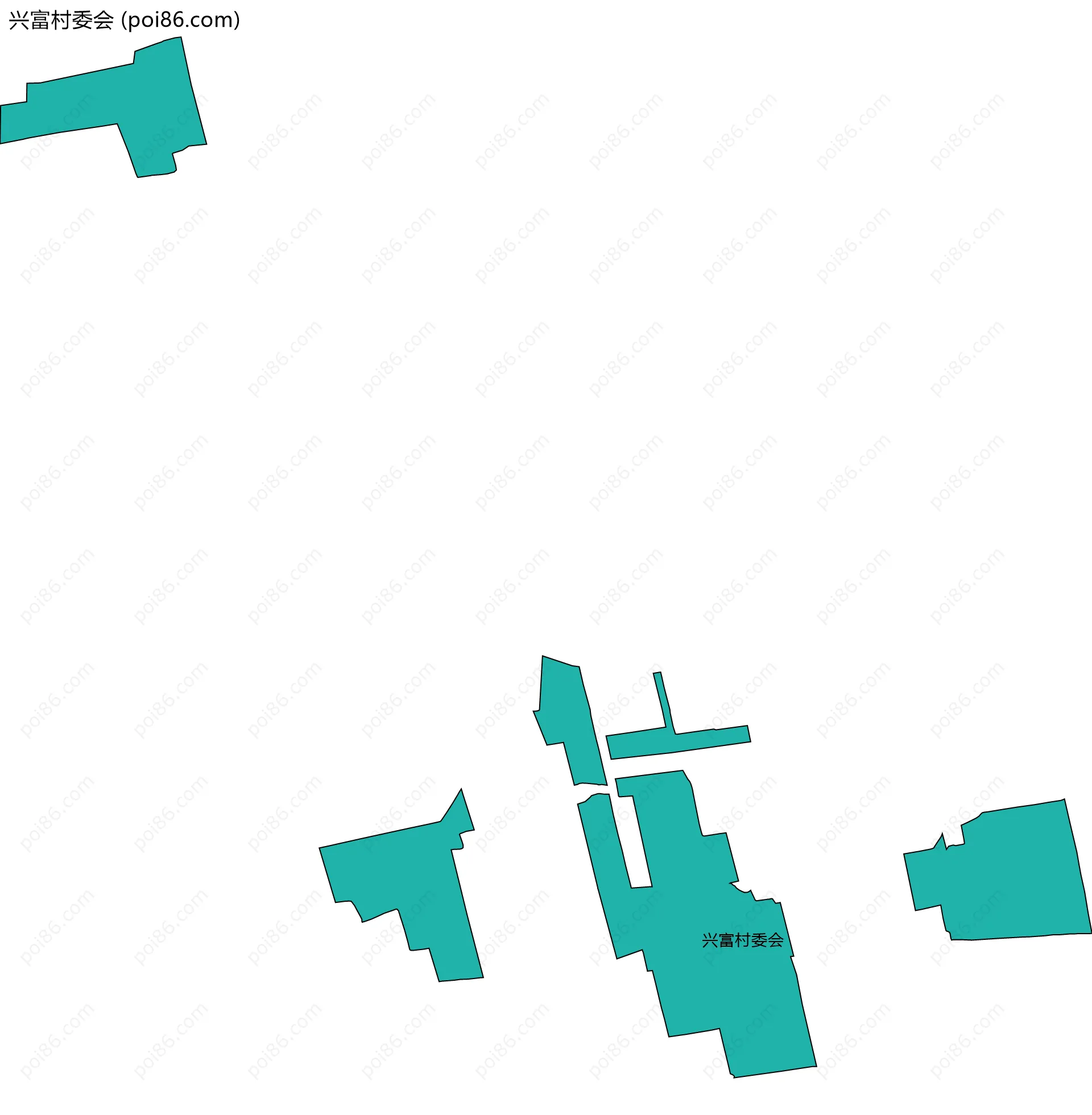 兴富村委会边界地图