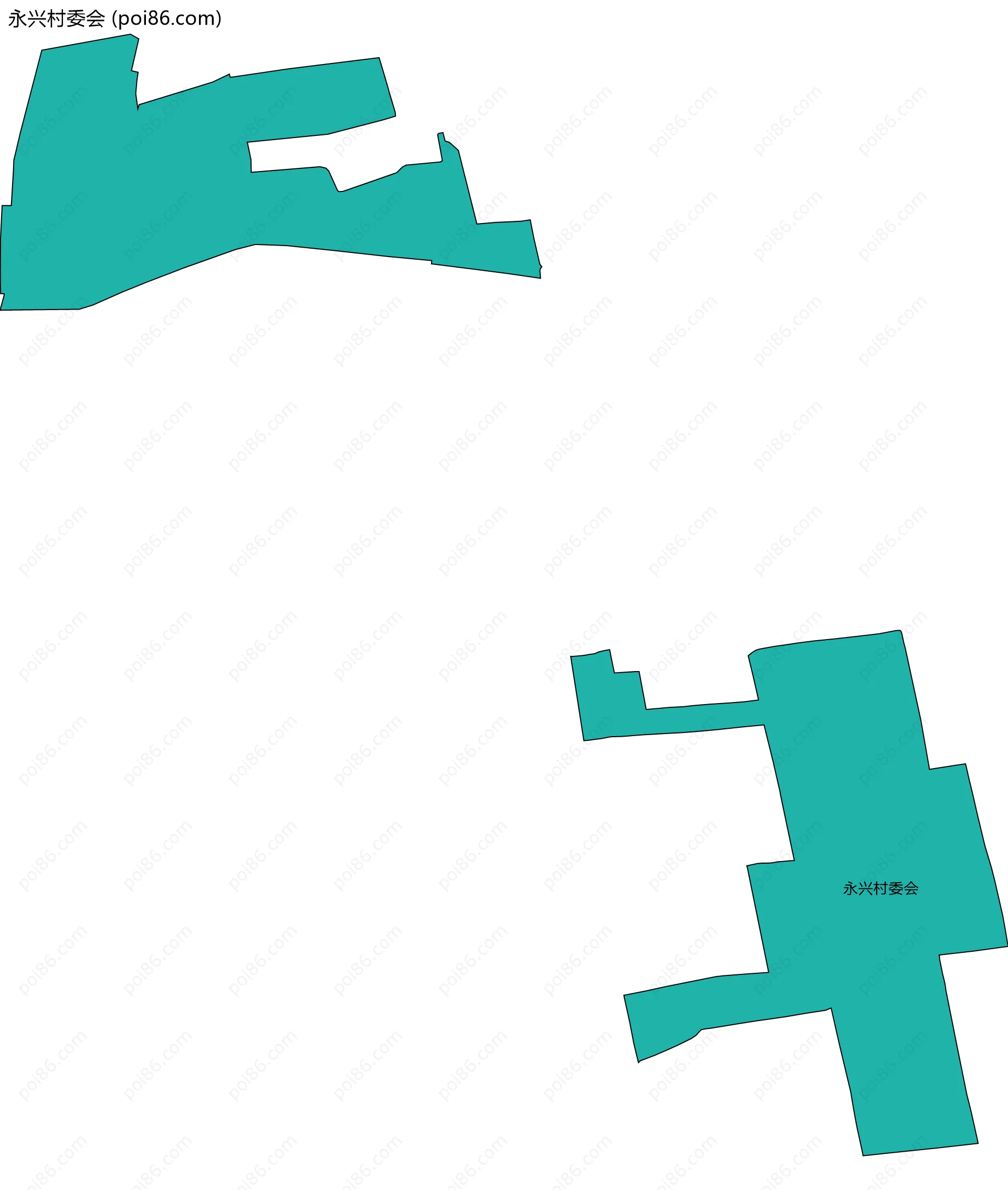 永兴村委会边界地图