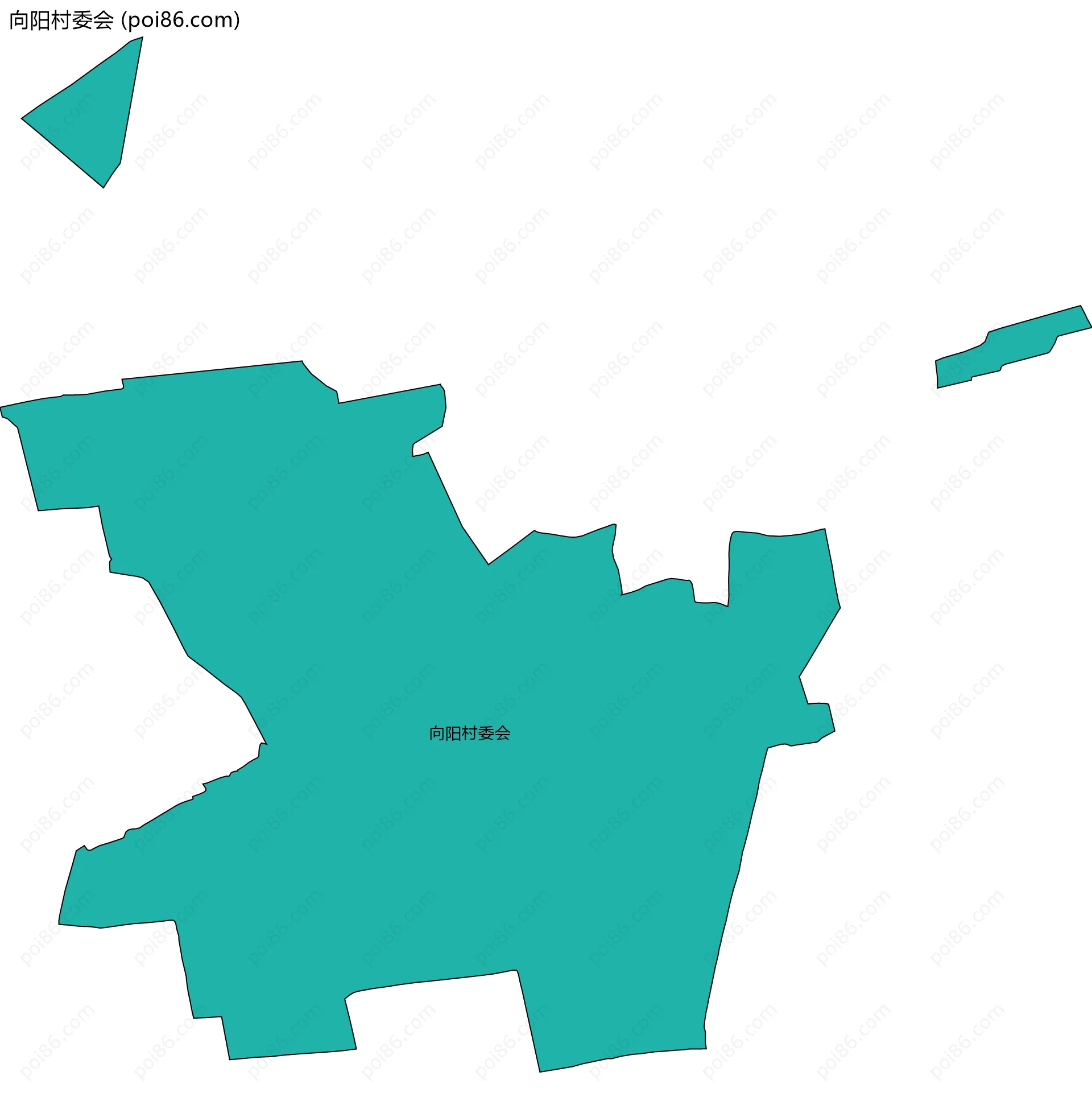 向阳村委会边界地图