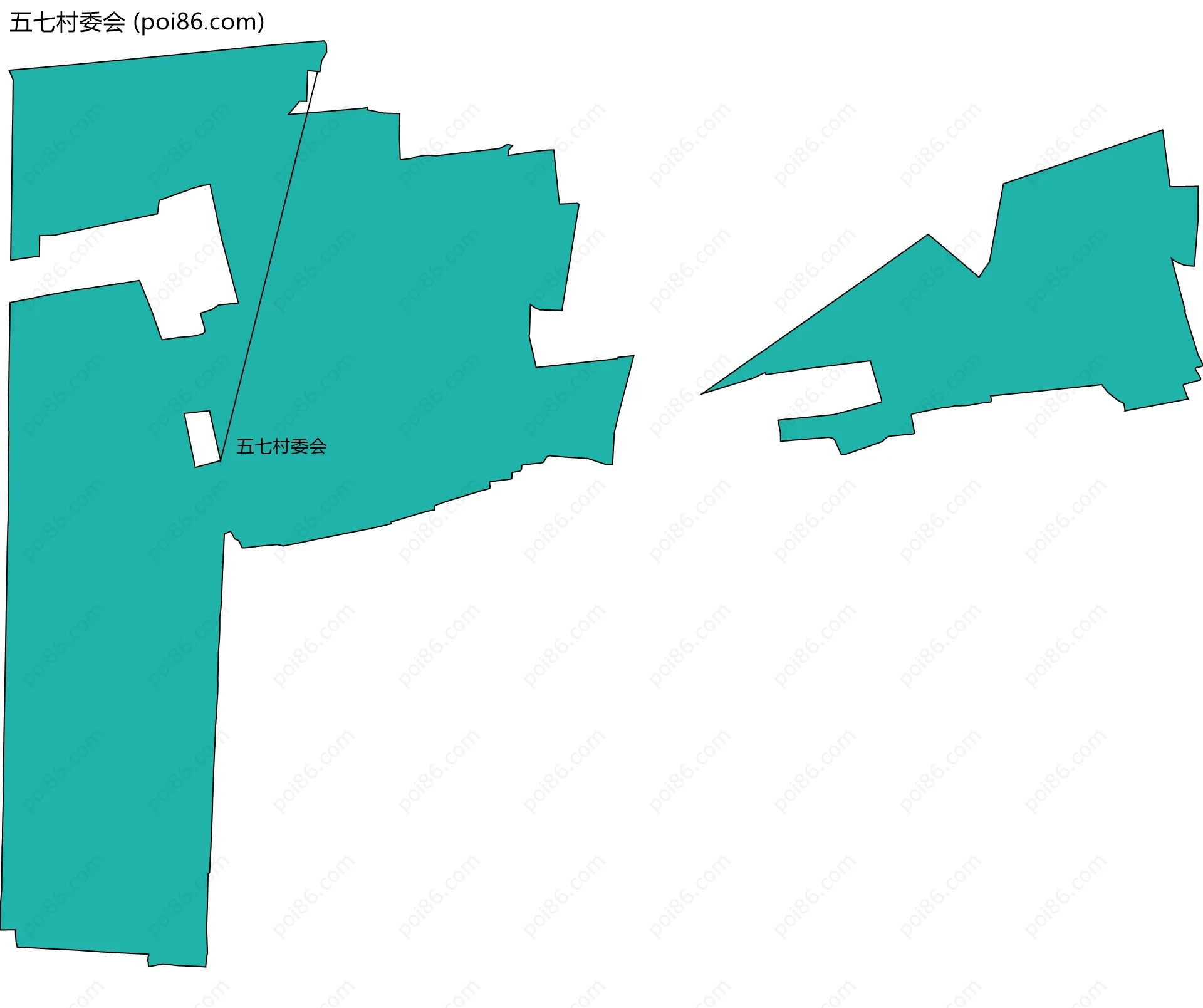 五七村委会边界地图