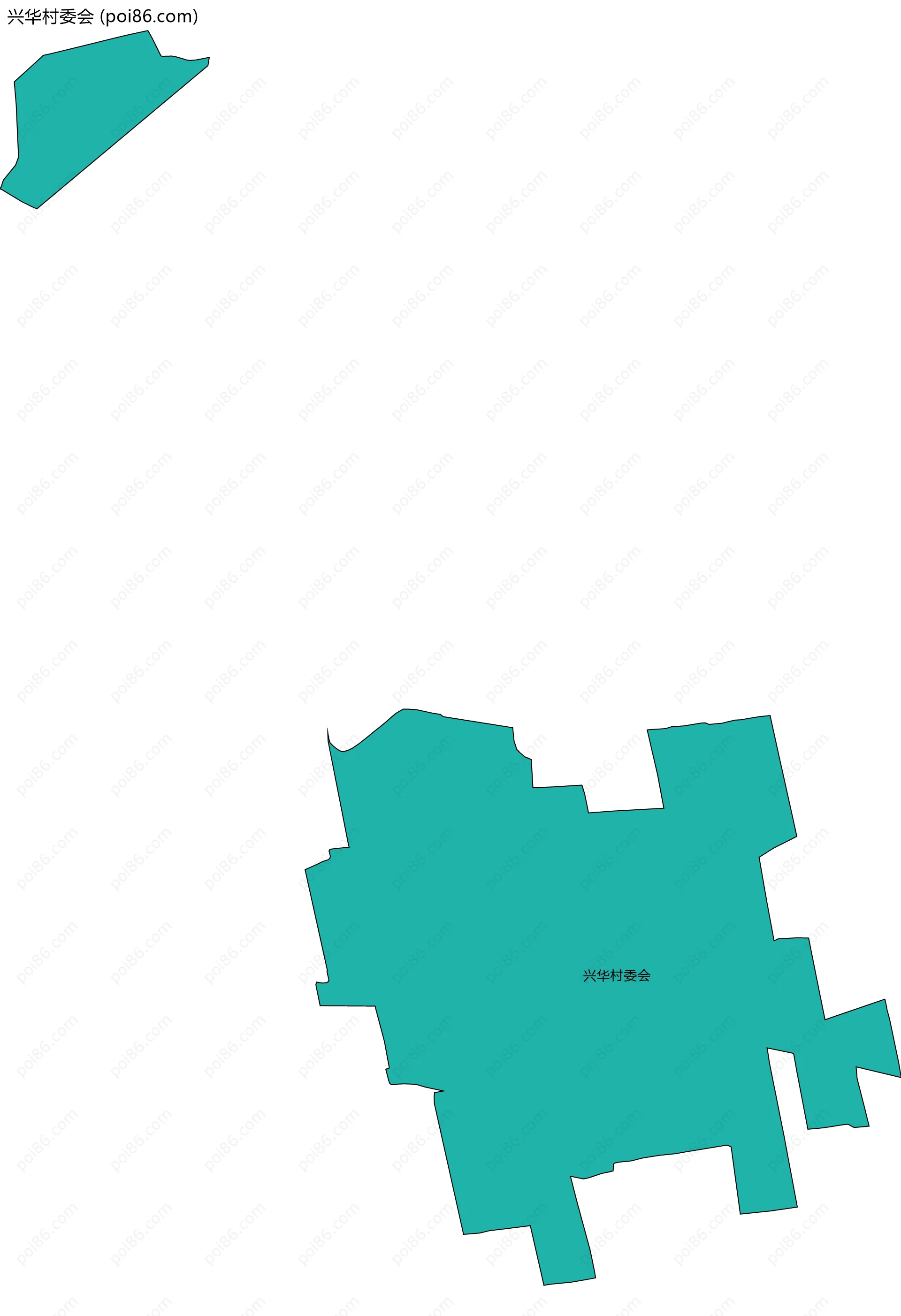 兴华村委会边界地图