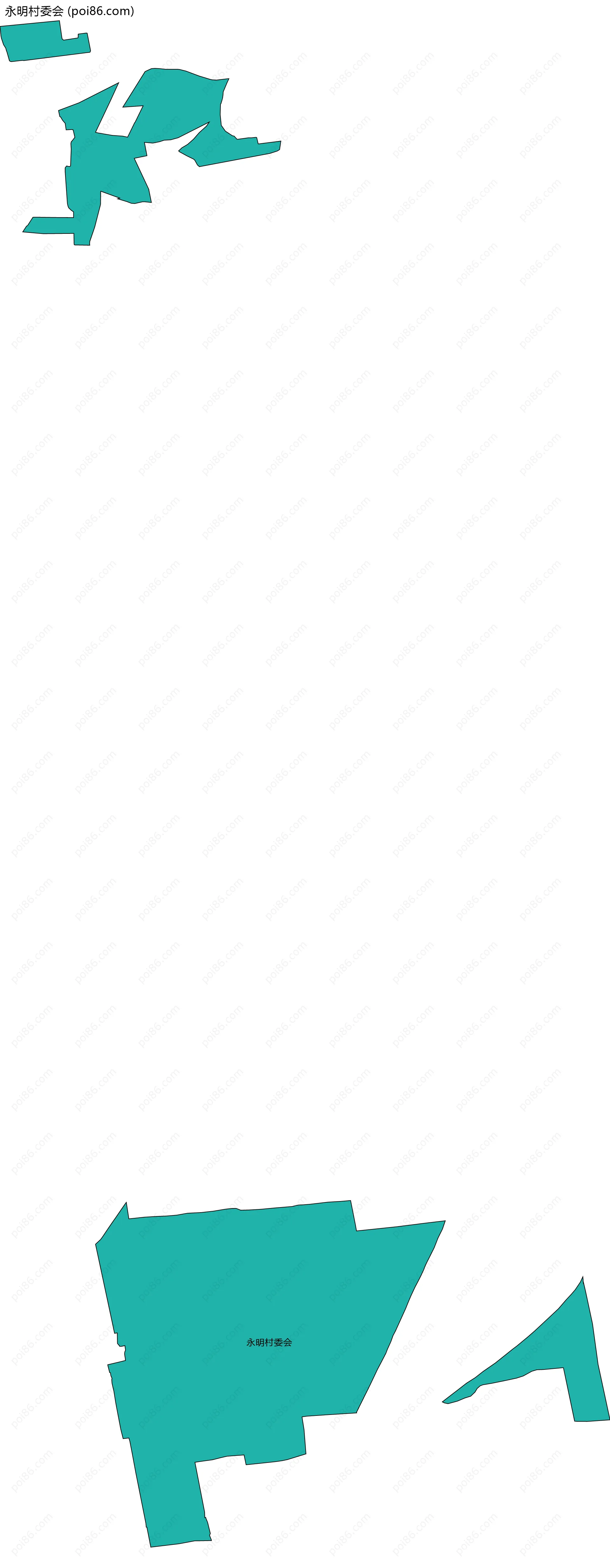 永明村委会边界地图