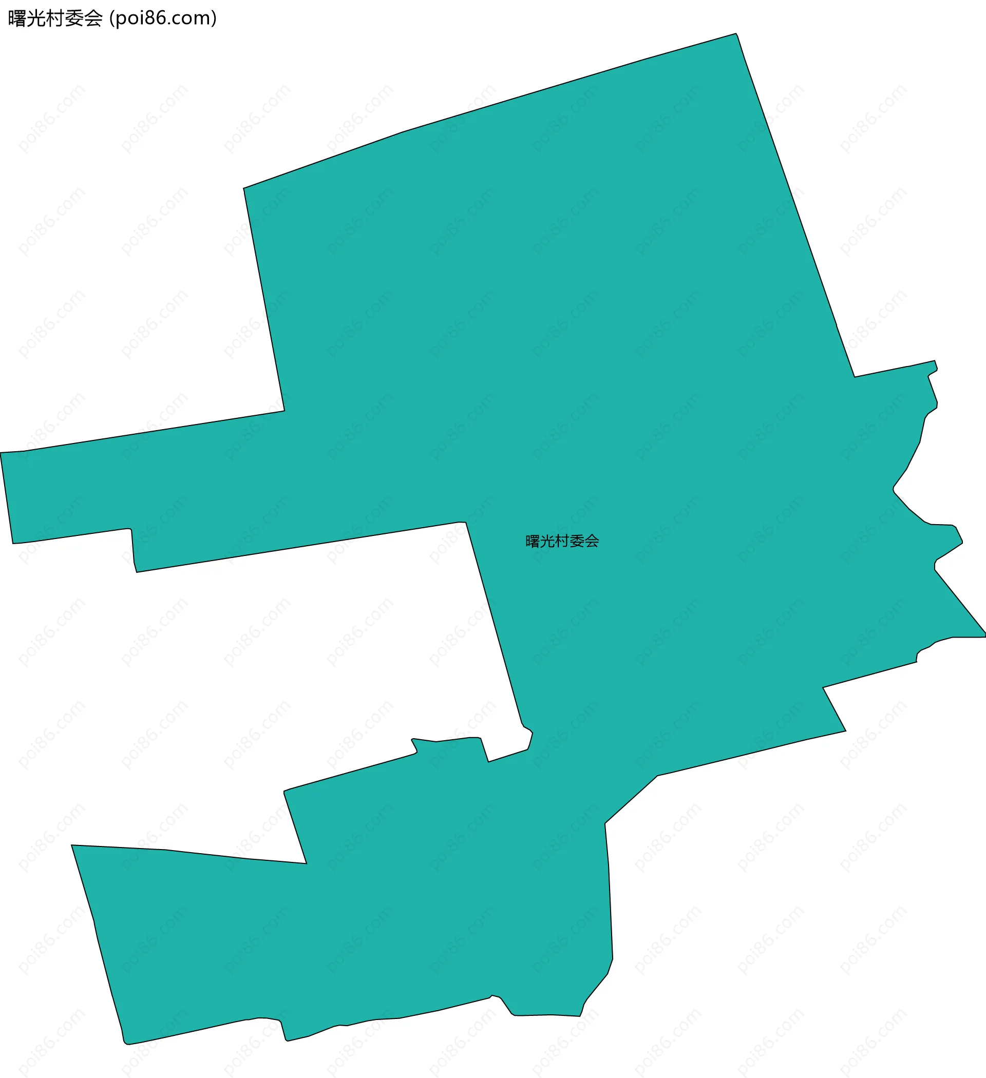 曙光村委会边界地图