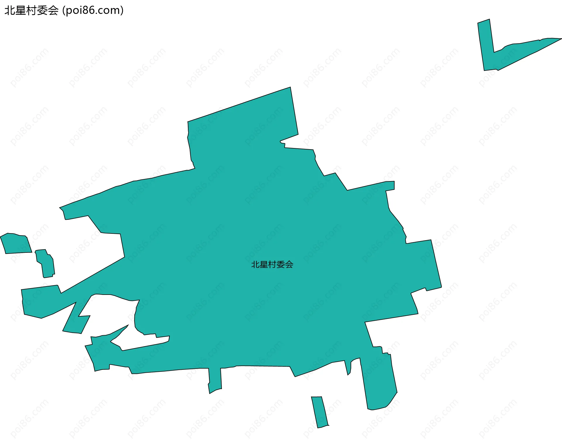 北星村委会边界地图
