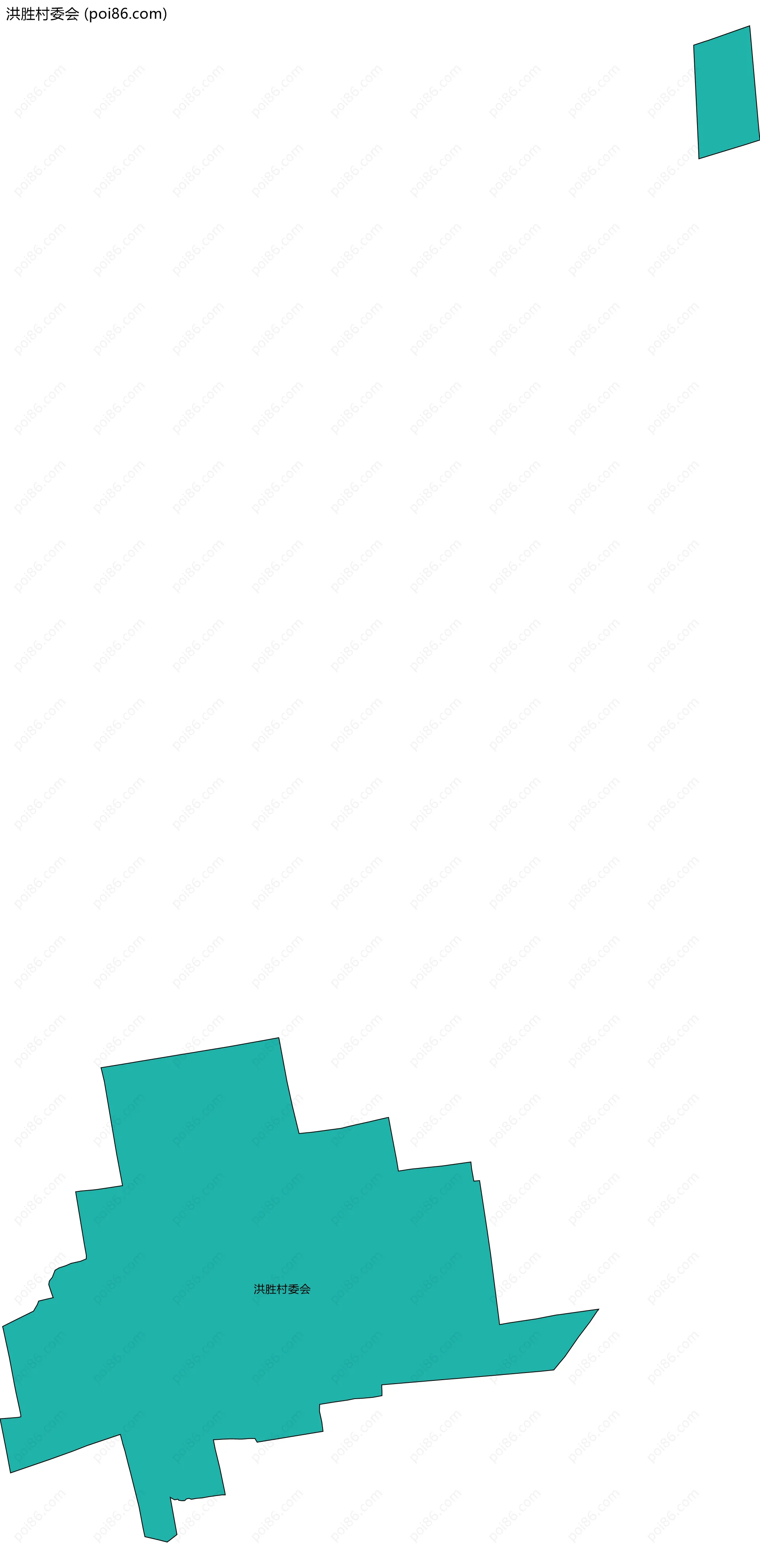 洪胜村委会边界地图