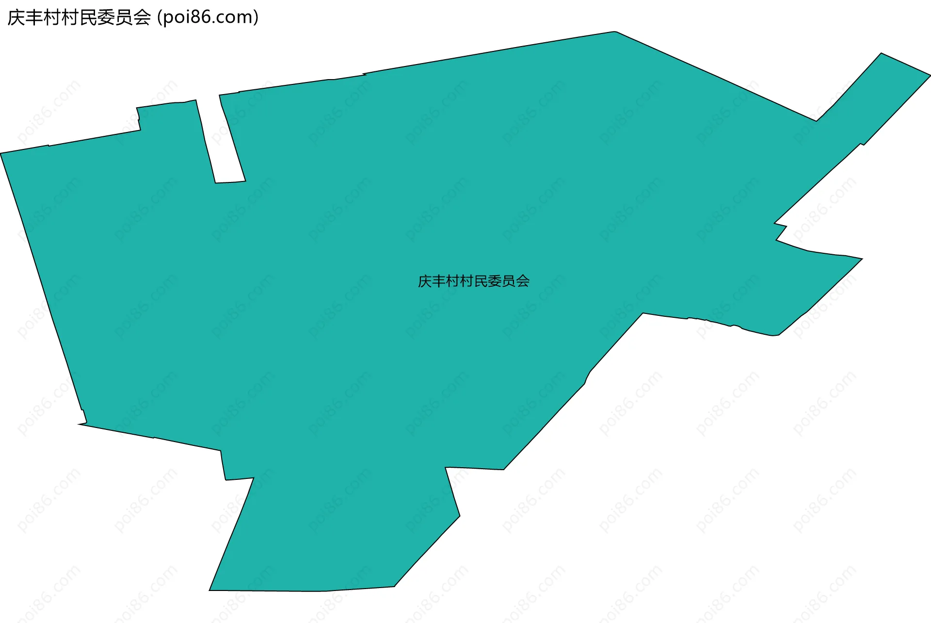 庆丰村村民委员会边界地图
