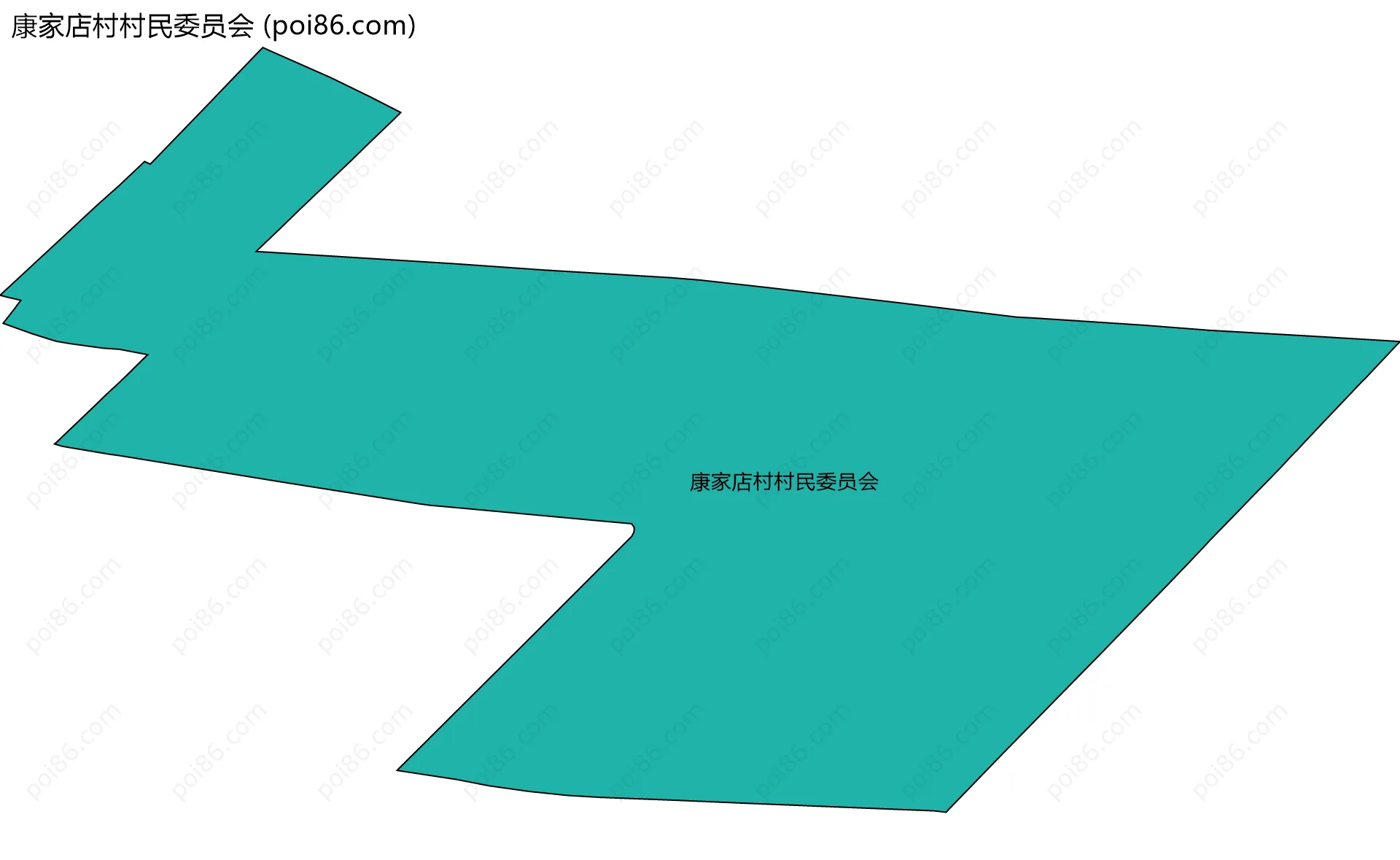 康家店村村民委员会边界地图