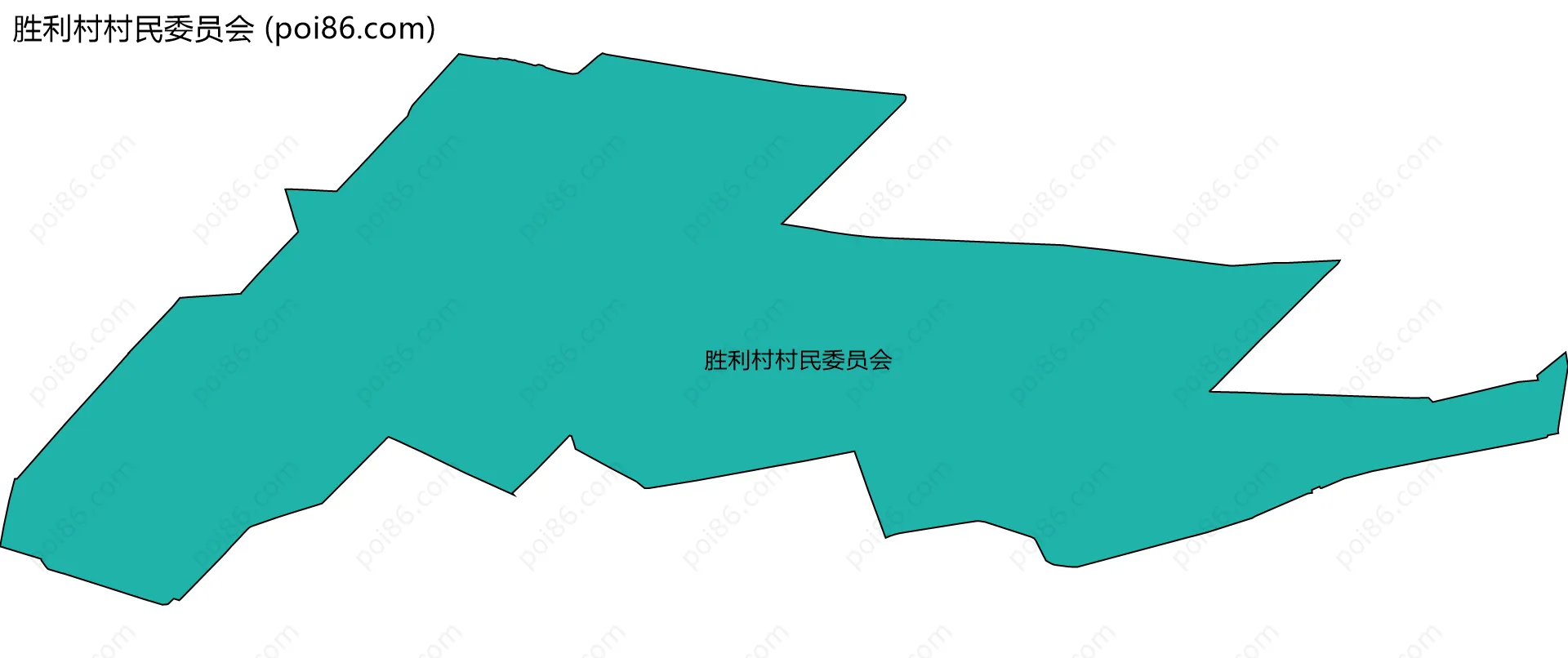 胜利村村民委员会边界地图