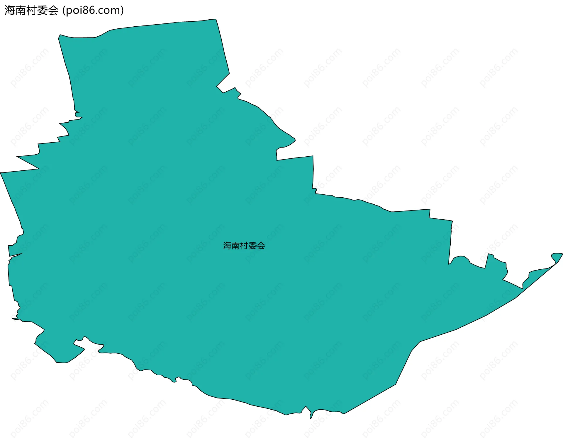 海南村委会边界地图