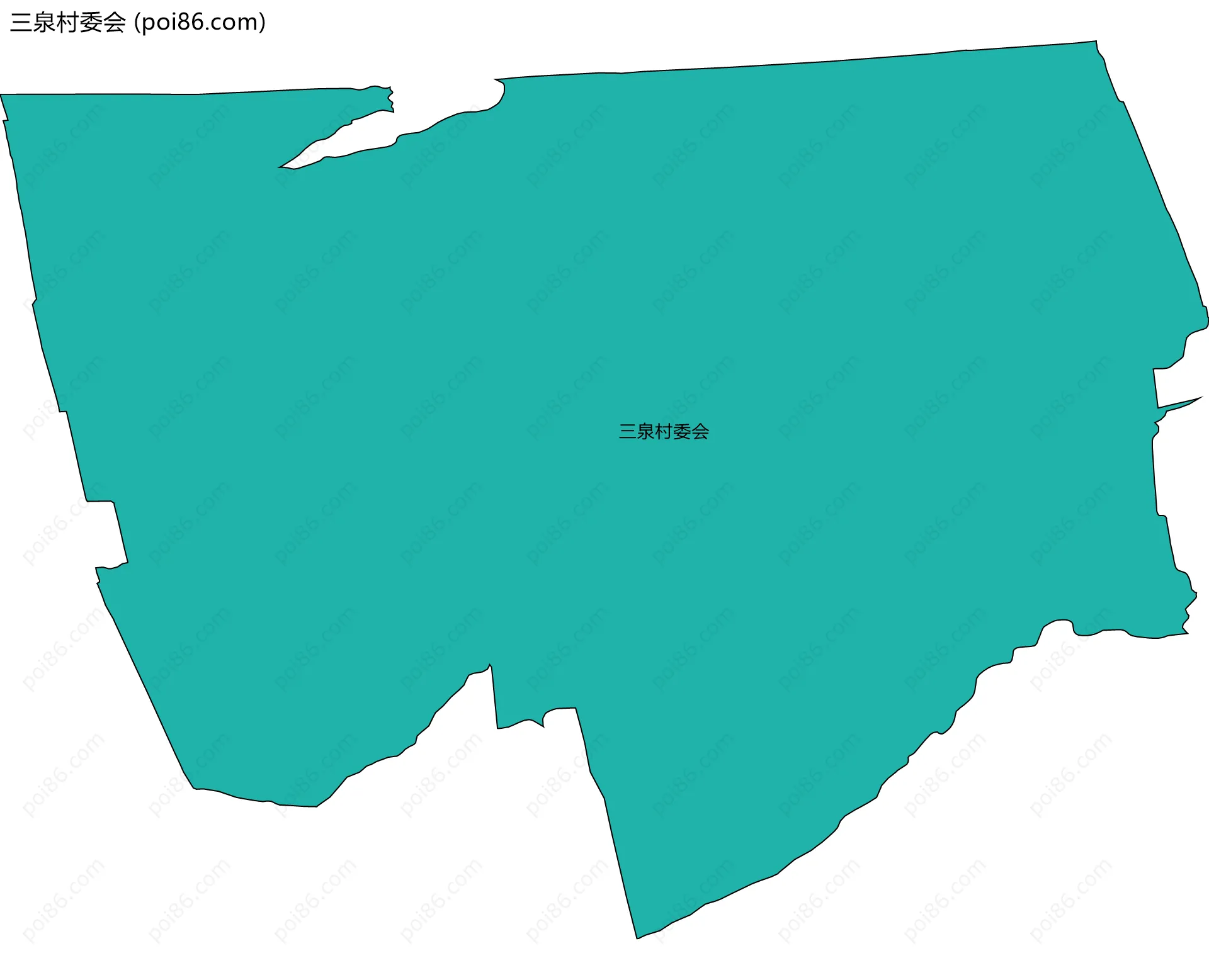 三泉村委会边界地图