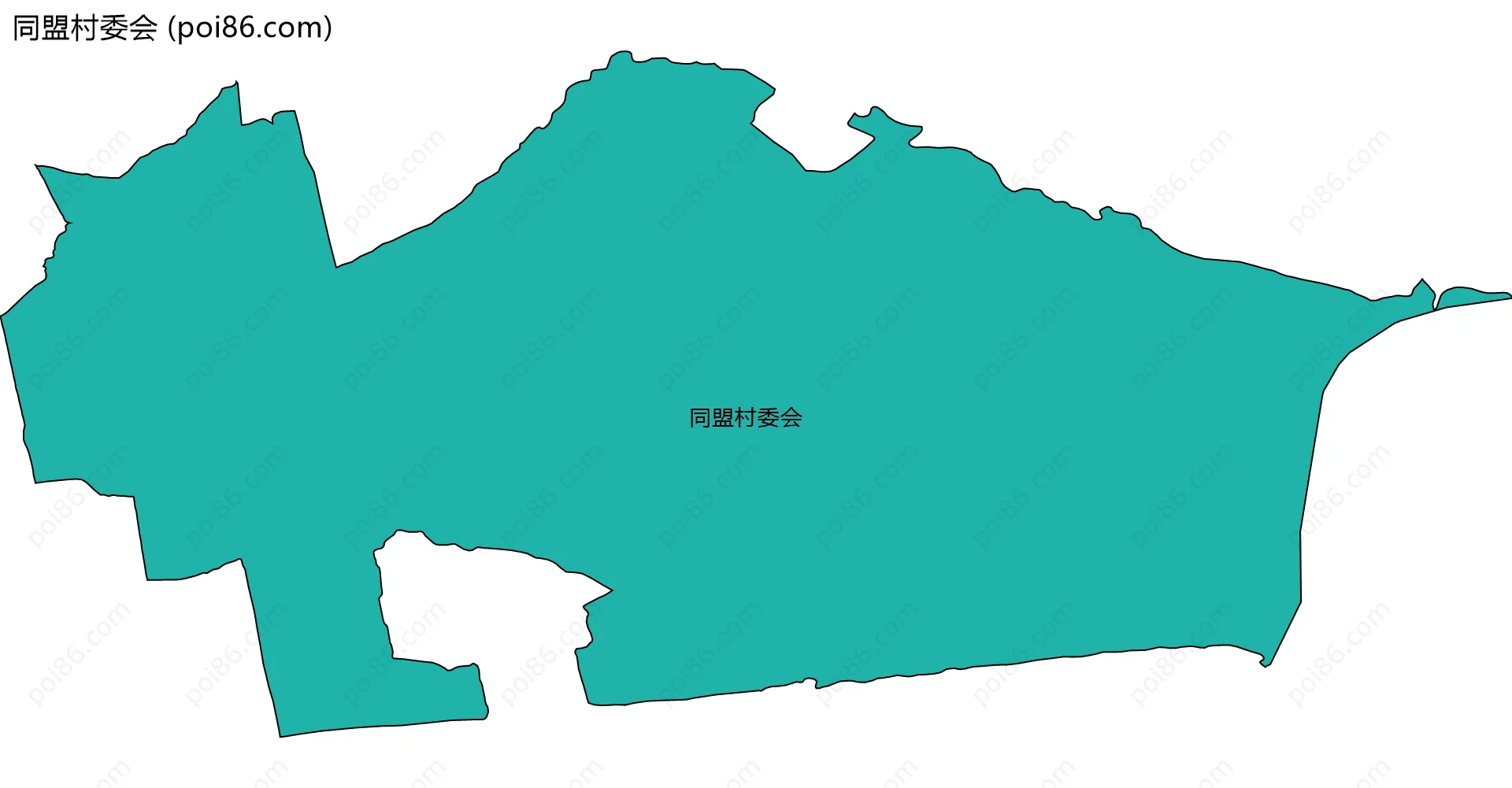 同盟村委会边界地图