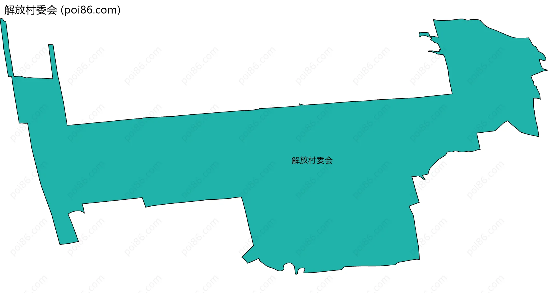 解放村委会边界地图