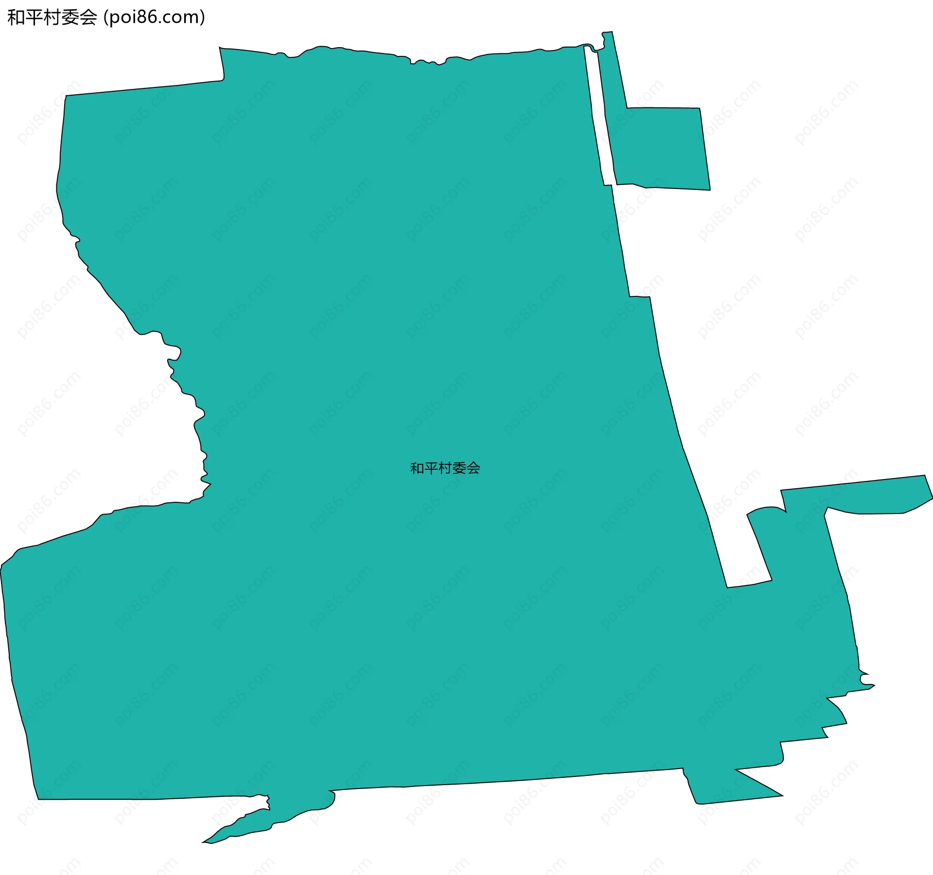和平村委会边界地图