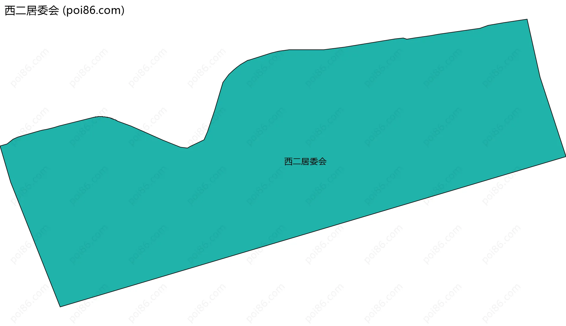 西二居委会边界地图