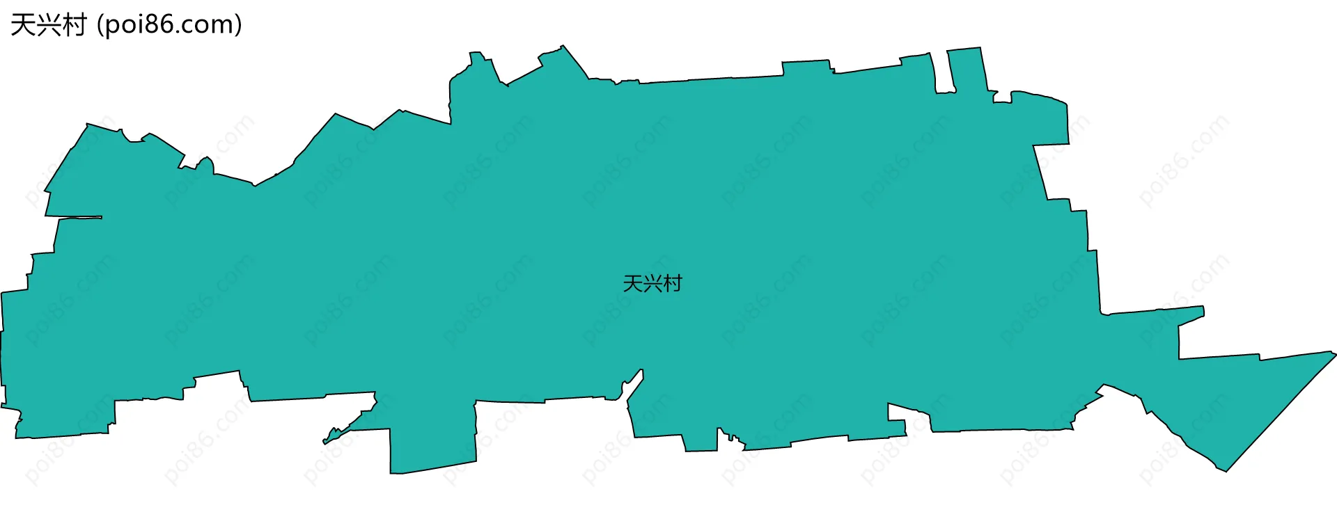 天兴村边界地图