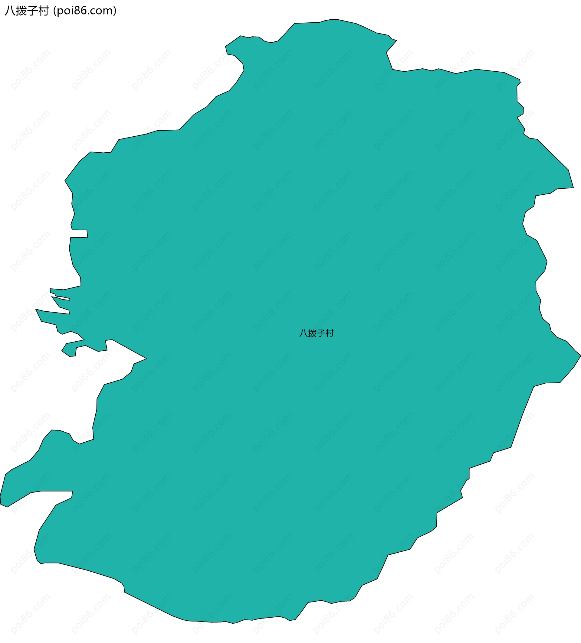 八拨子村边界地图