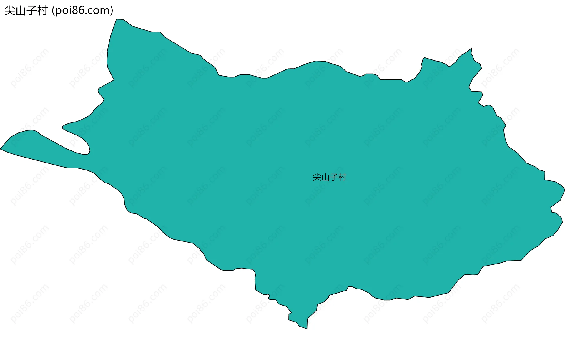 尖山子村边界地图