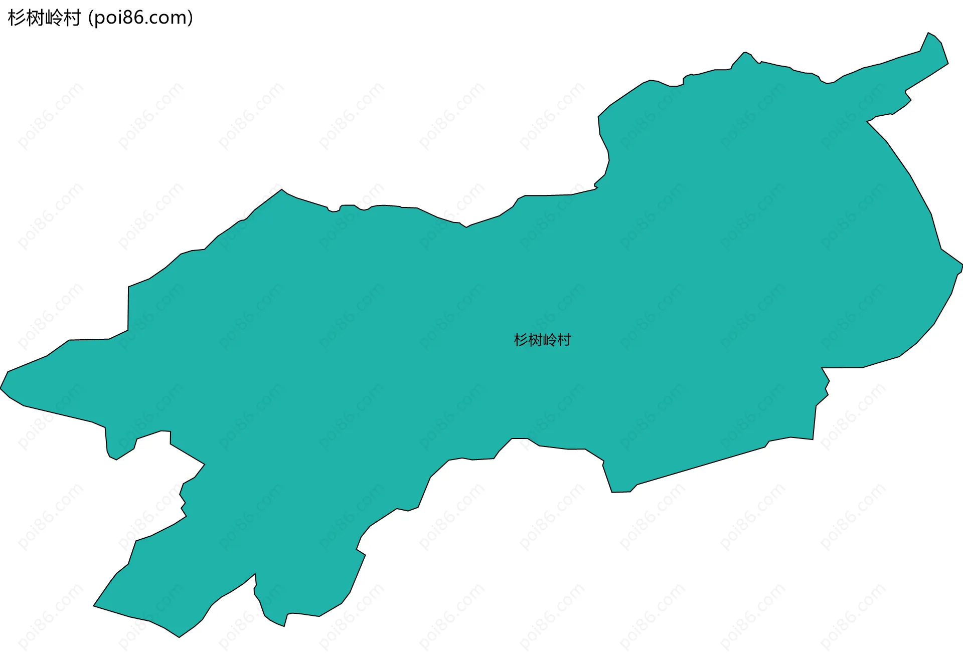 杉树岭村边界地图