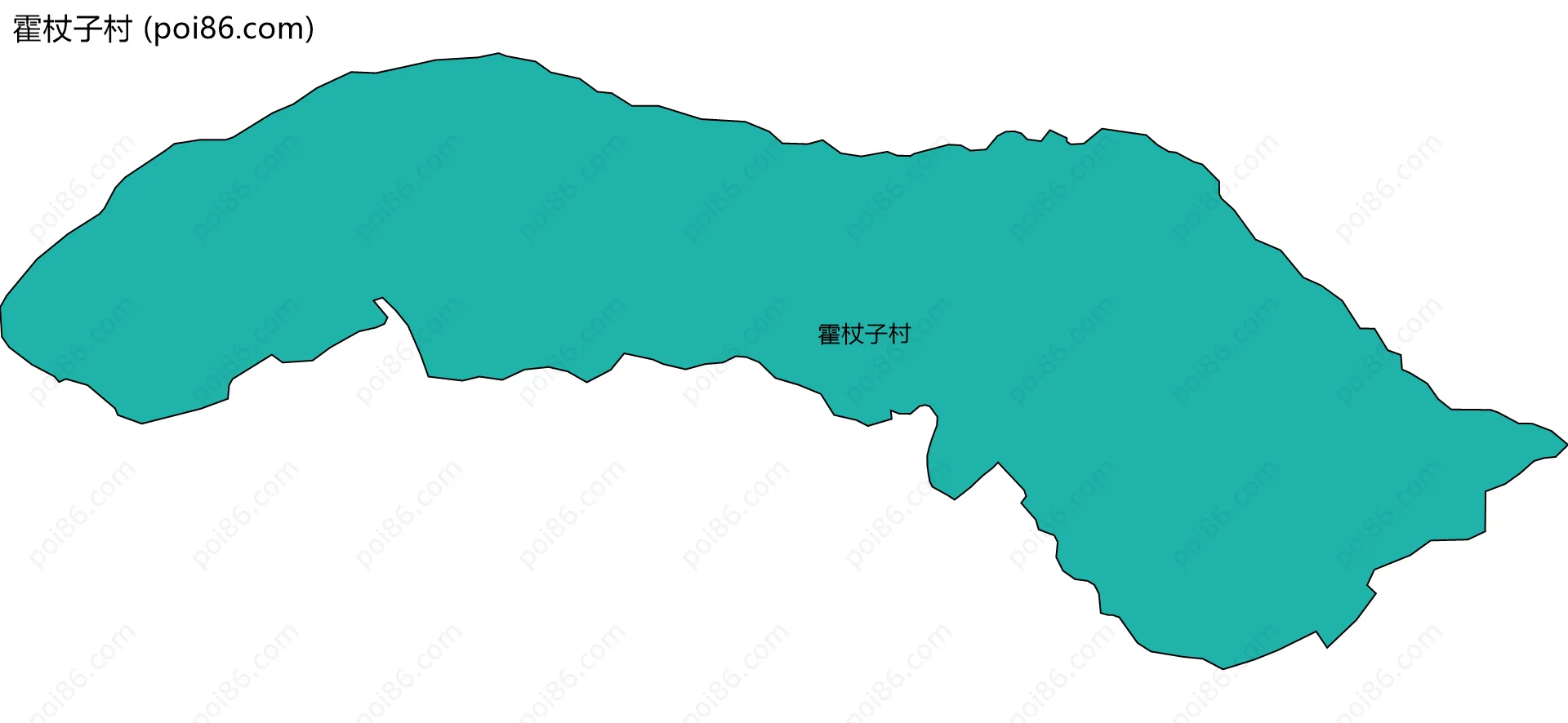 霍杖子村边界地图