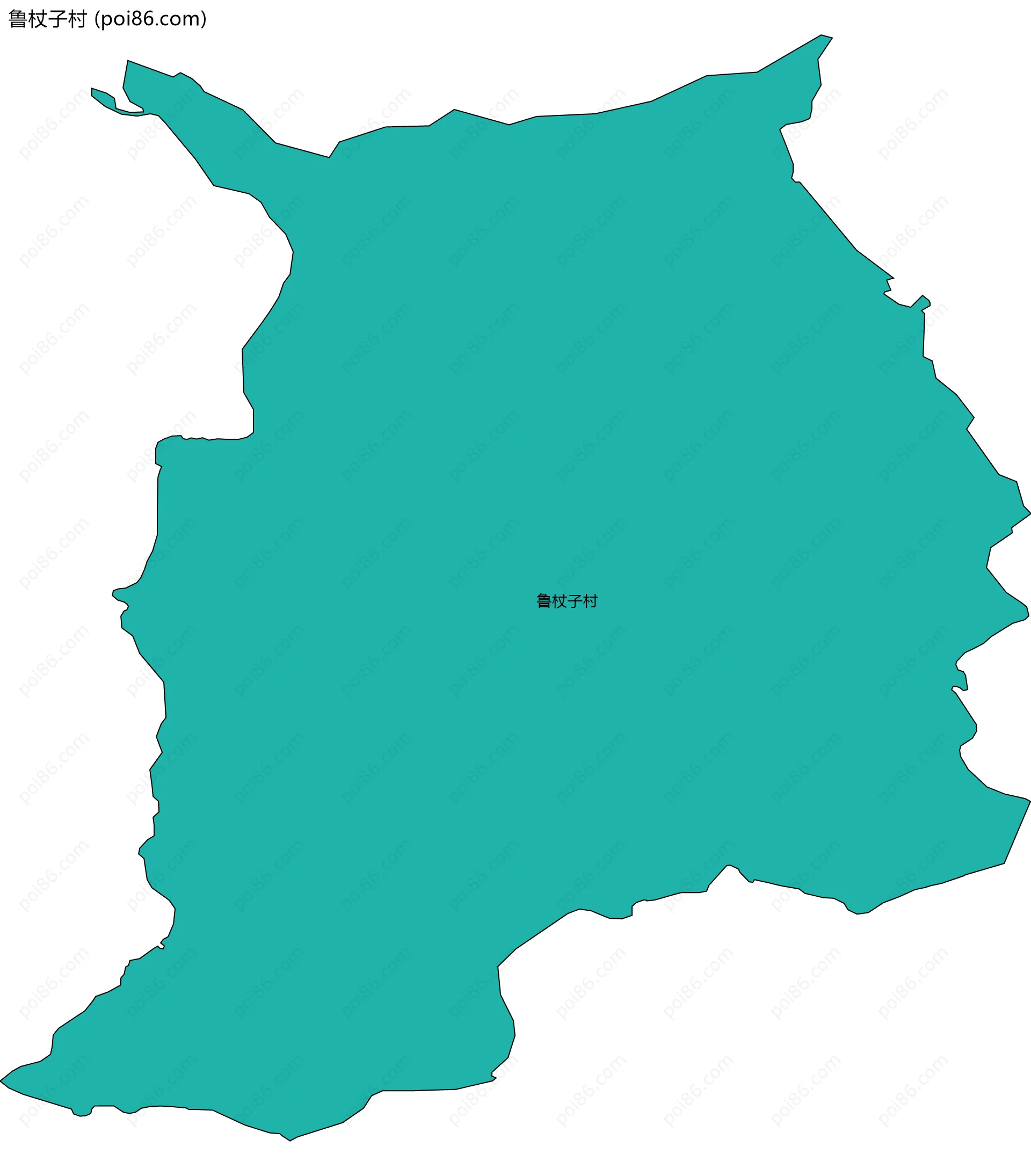鲁杖子村边界地图