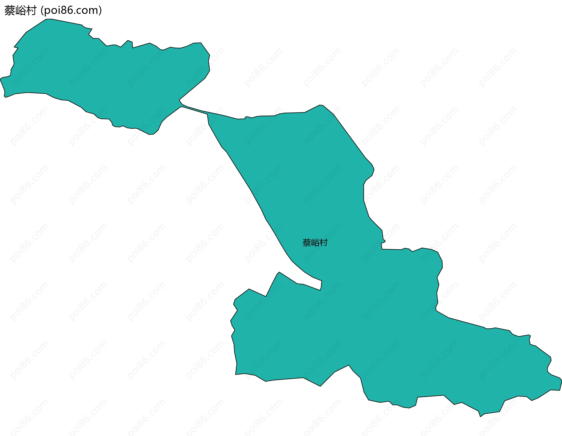 蔡峪村边界地图