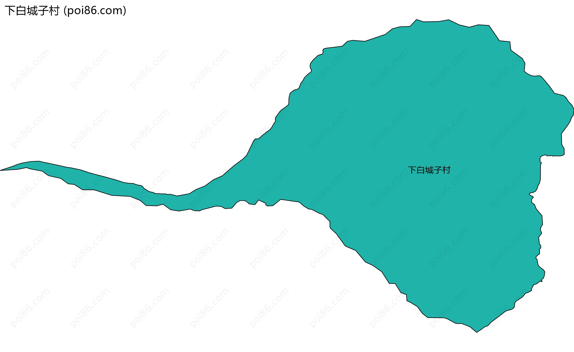 下白城子村边界地图