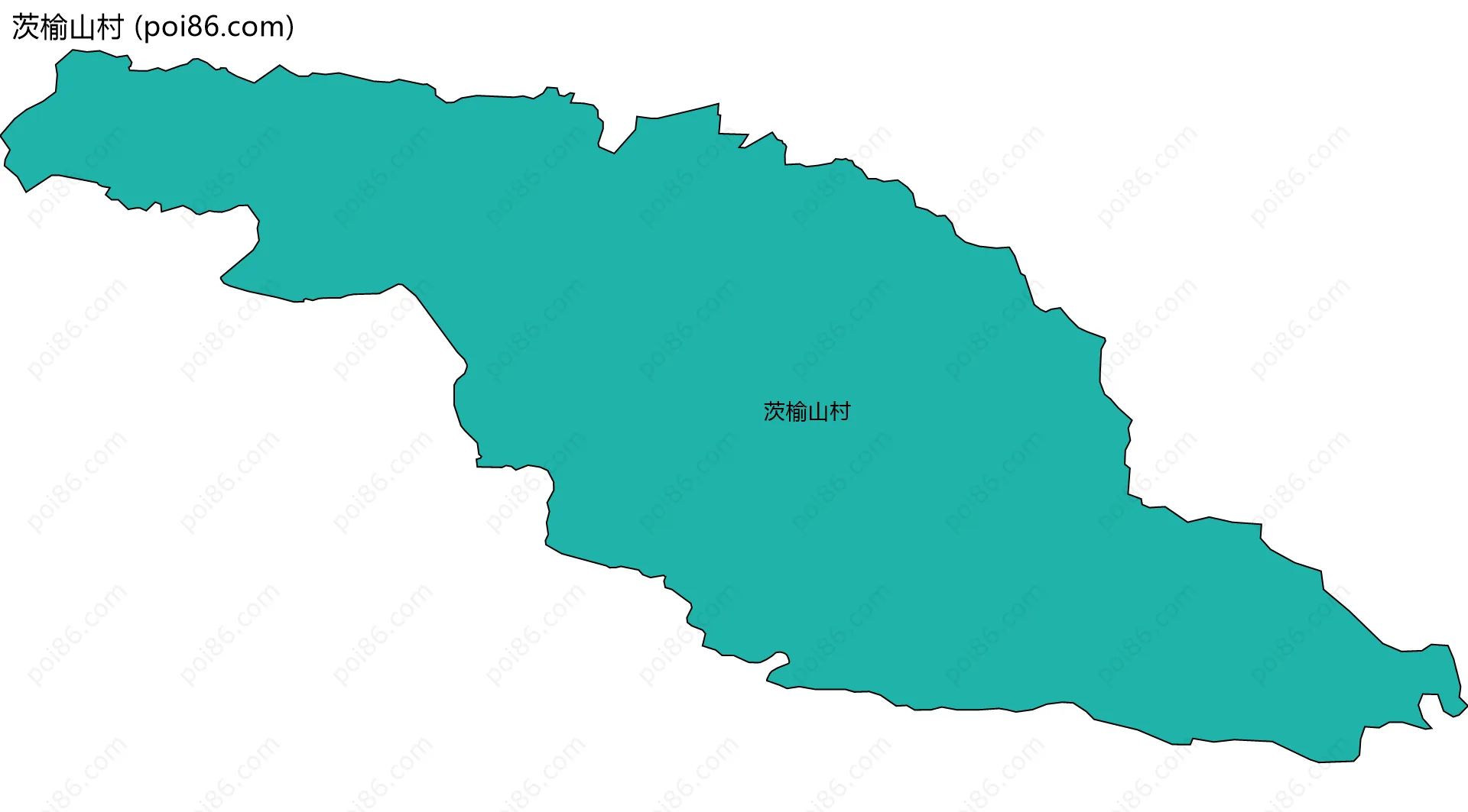 茨榆山村边界地图