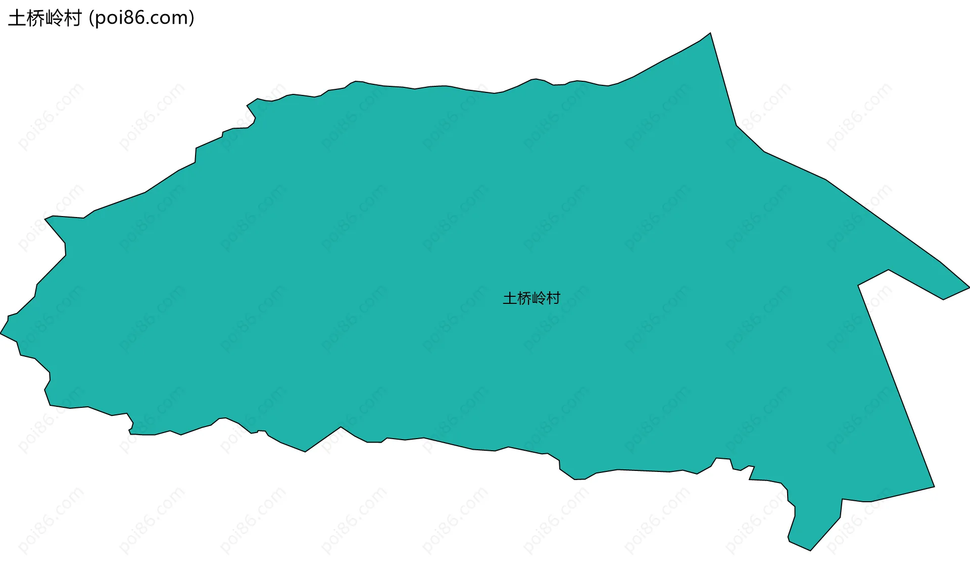 土桥岭村边界地图