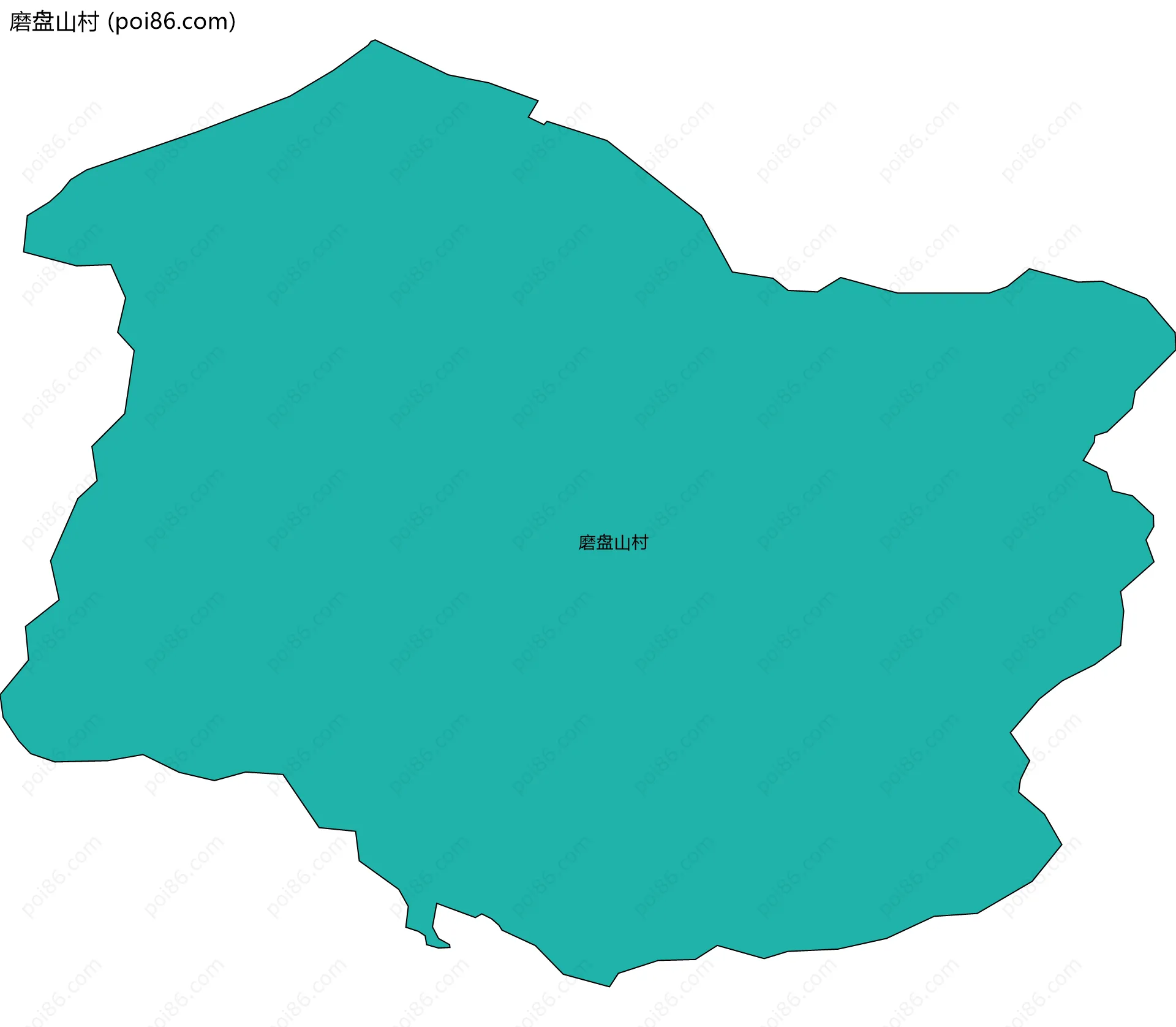 磨盘山村边界地图