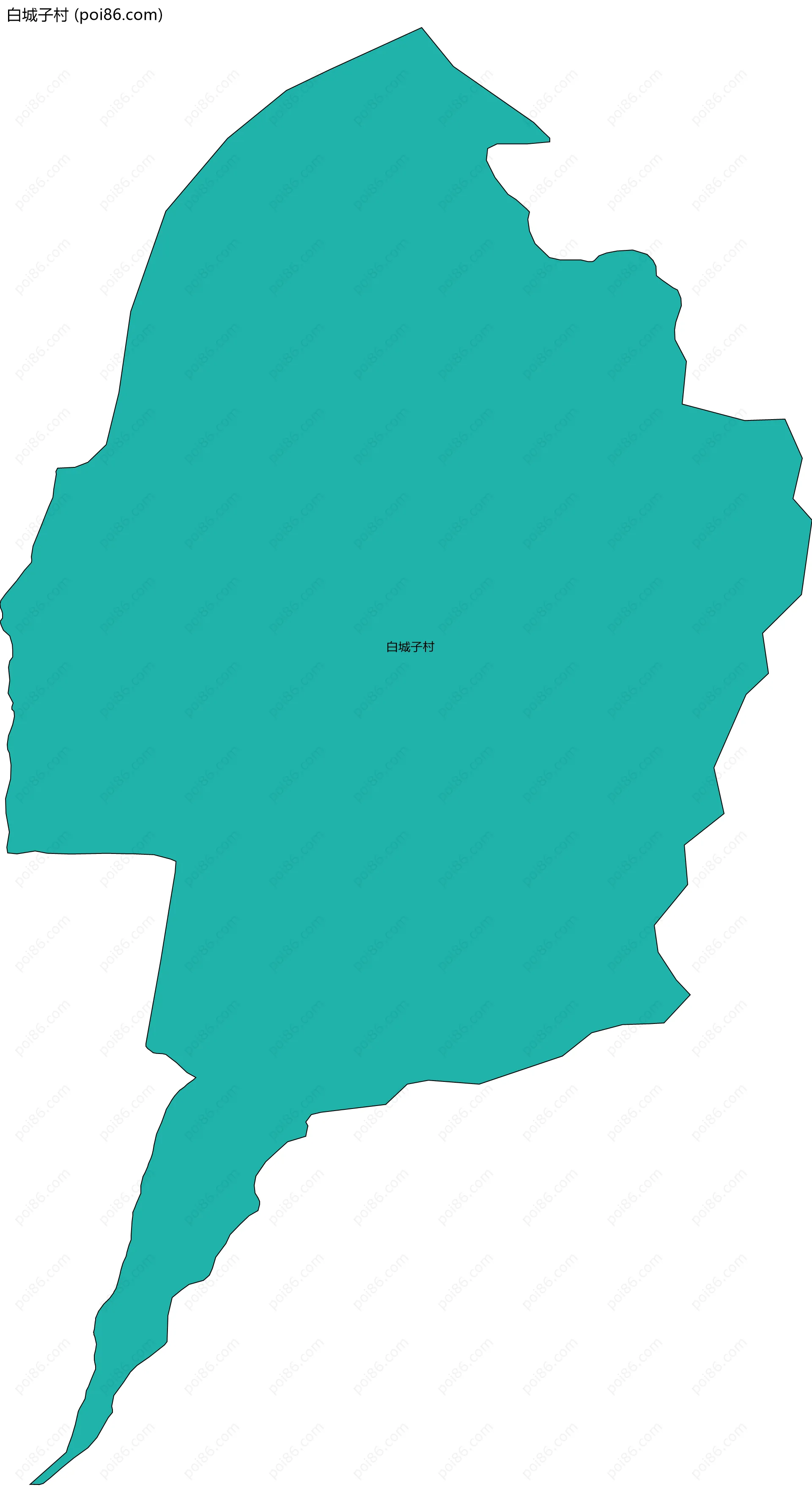 白城子村边界地图