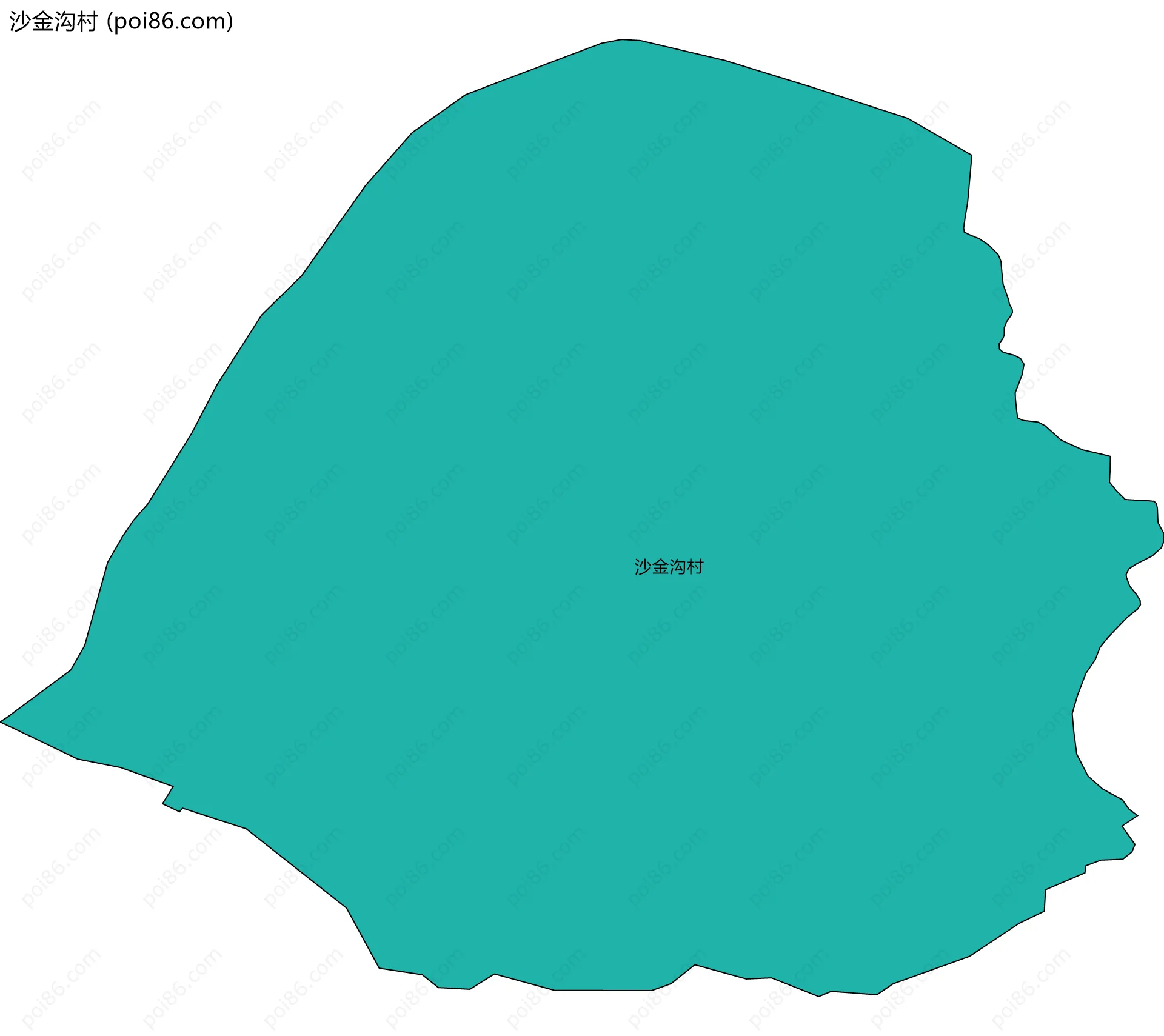 沙金沟村边界地图