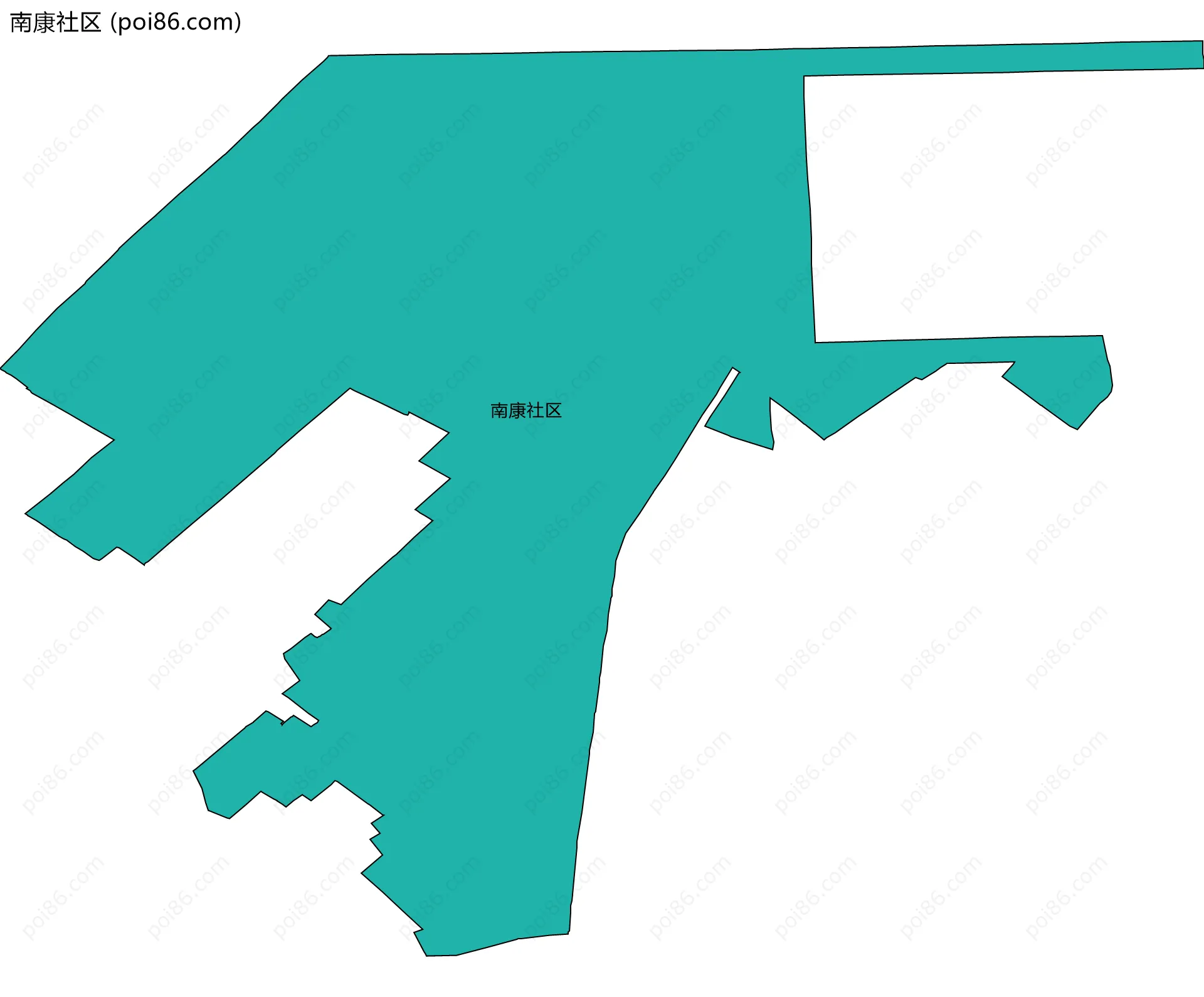 南康社区边界地图