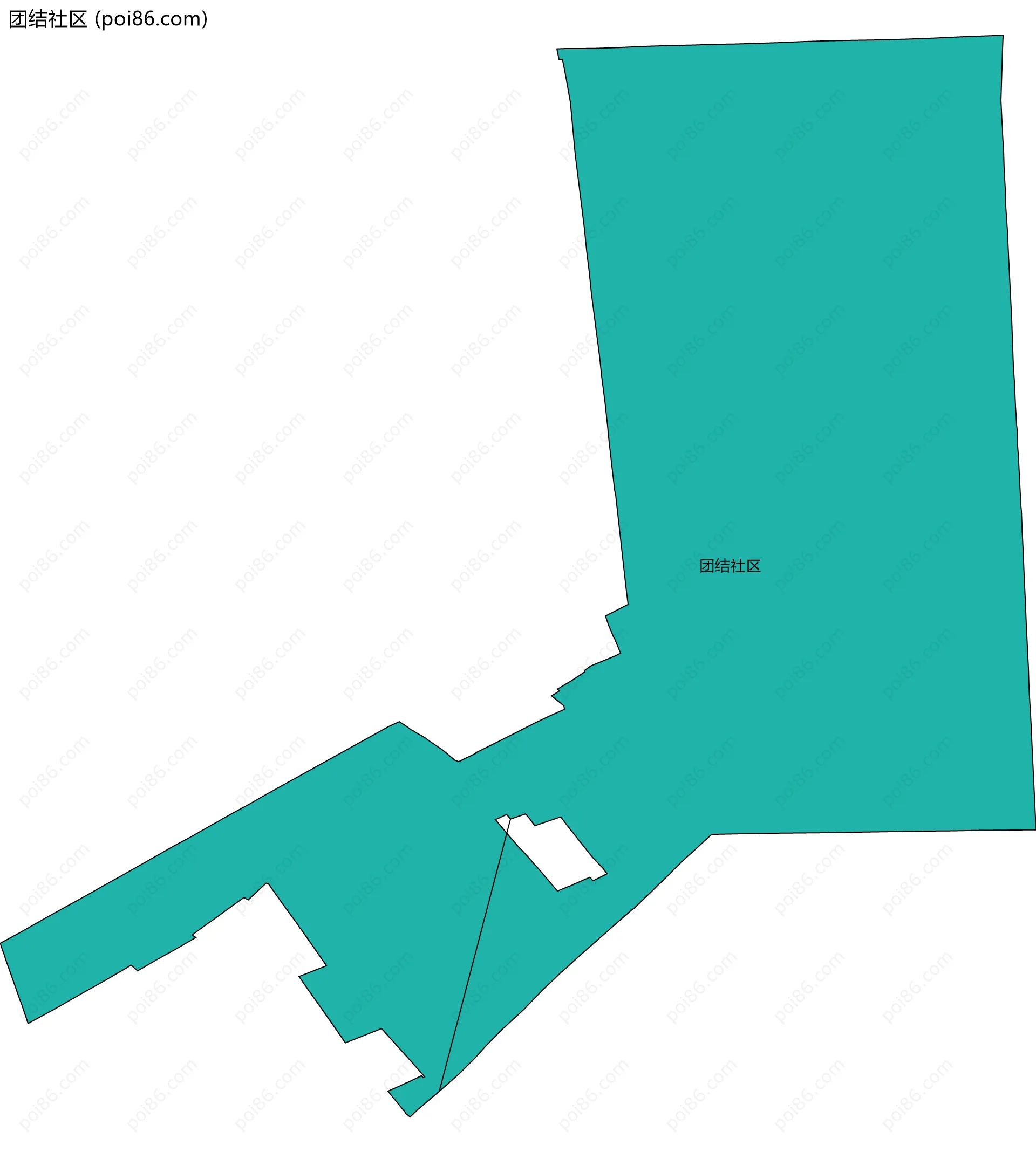 团结社区边界地图