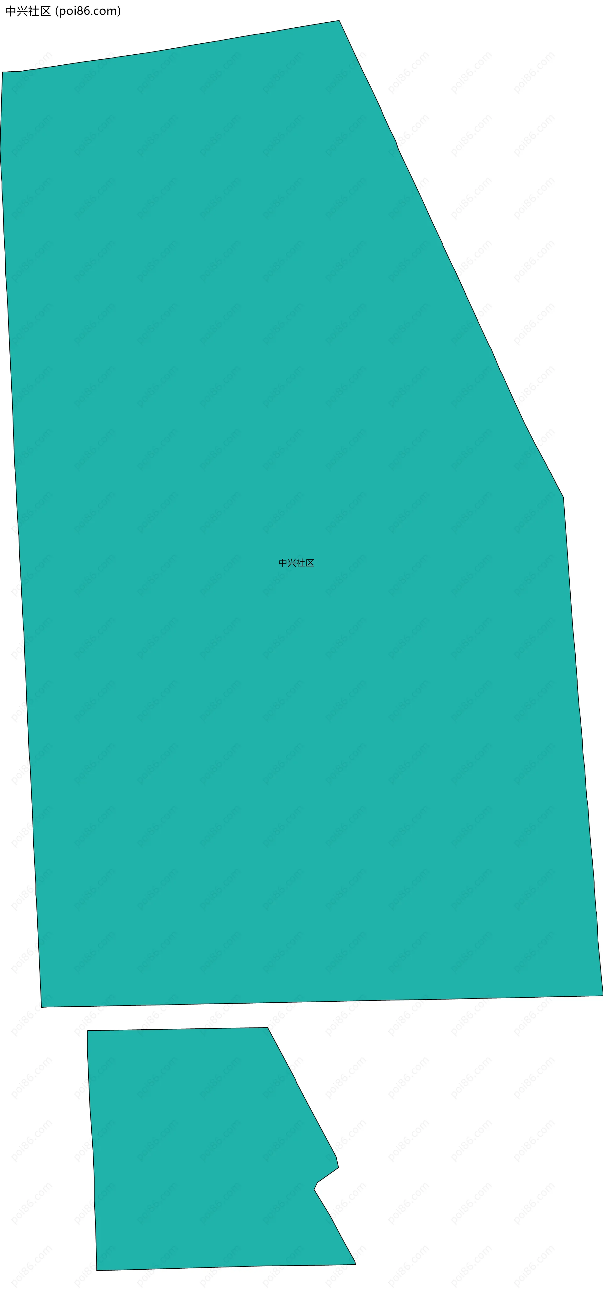 中兴社区边界地图