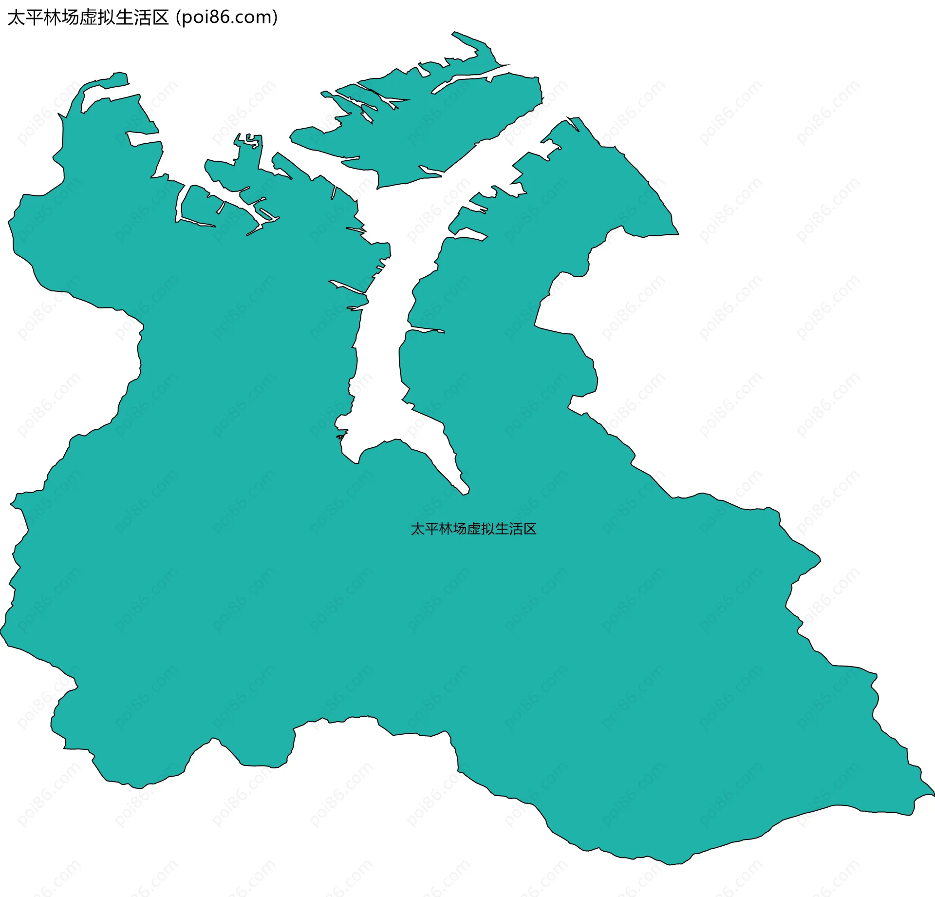 太平林场虚拟生活区边界地图