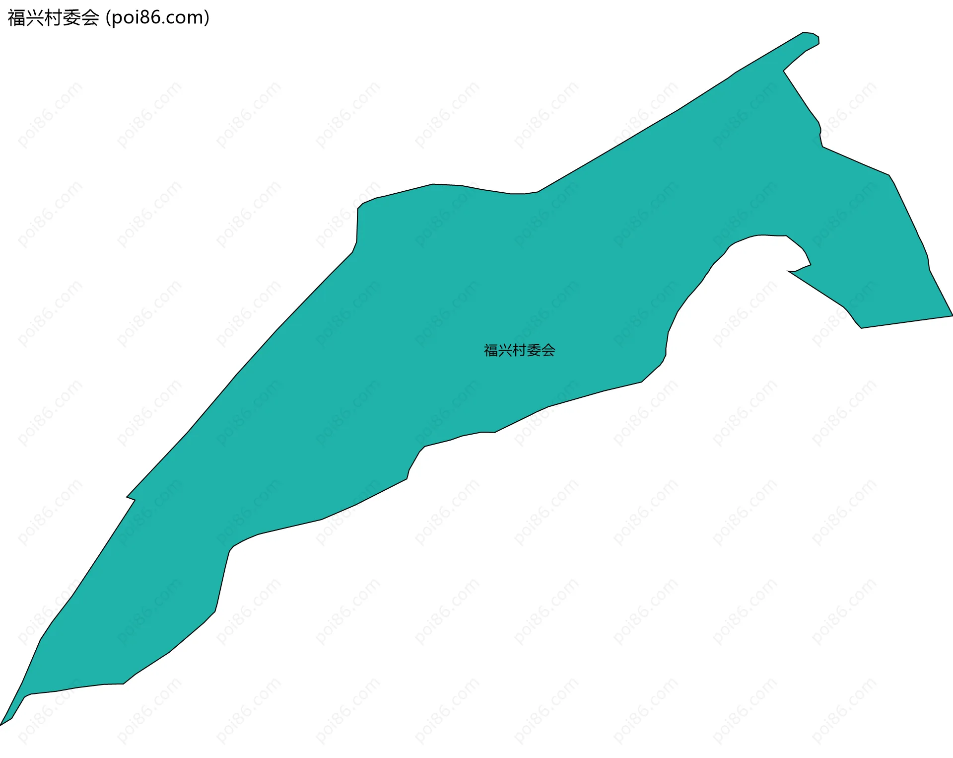 福兴村委会边界地图
