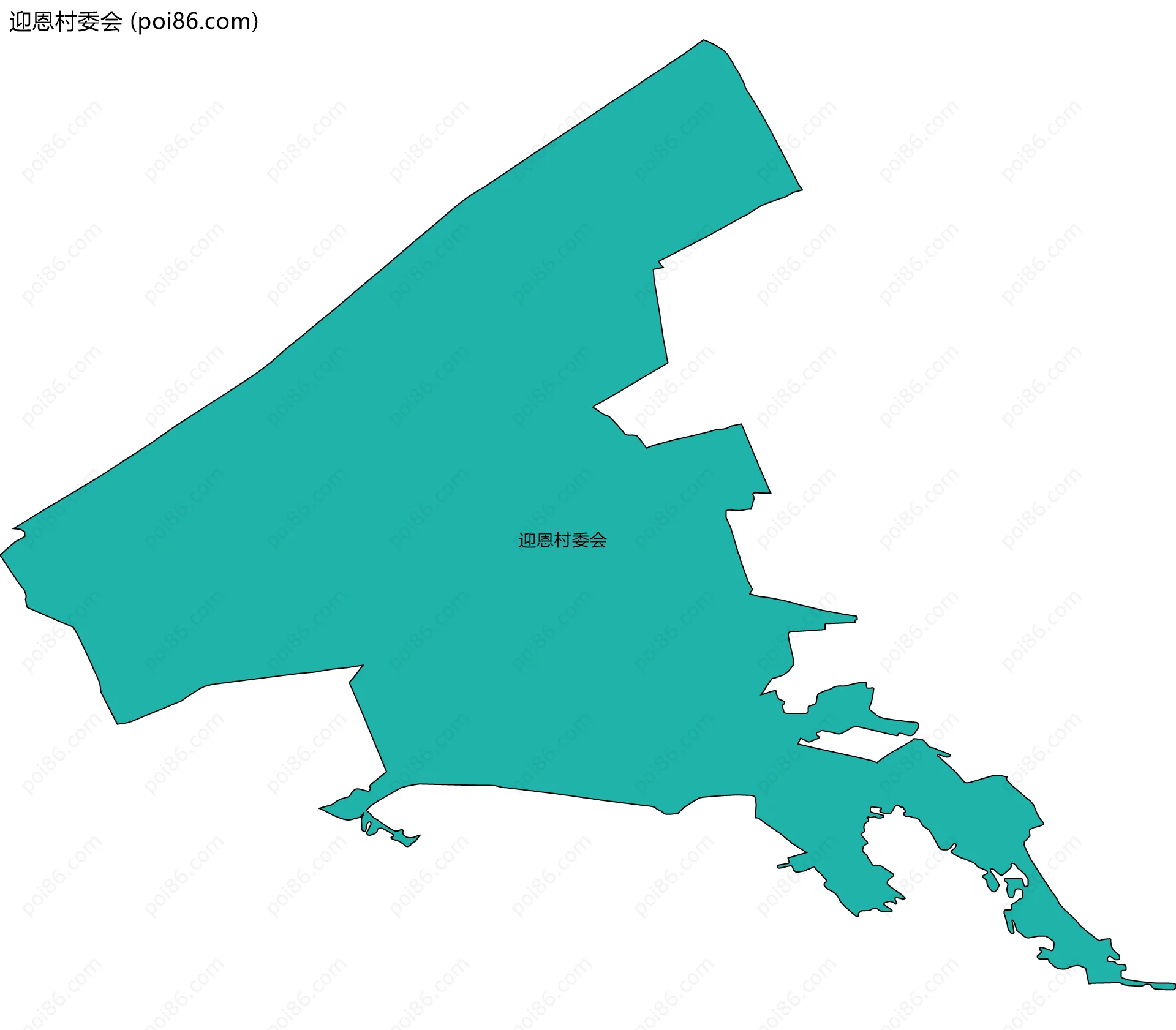 迎恩村委会边界地图