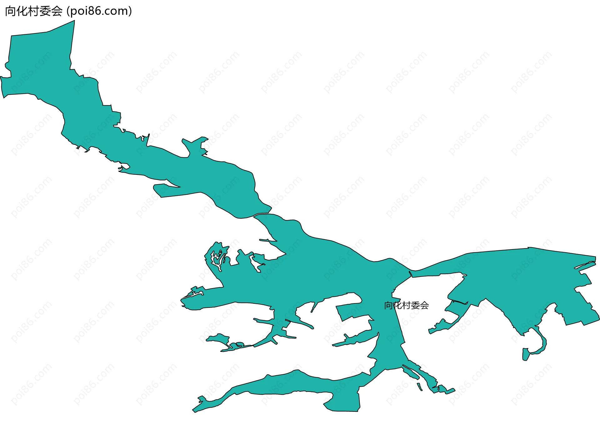 向化村委会边界地图