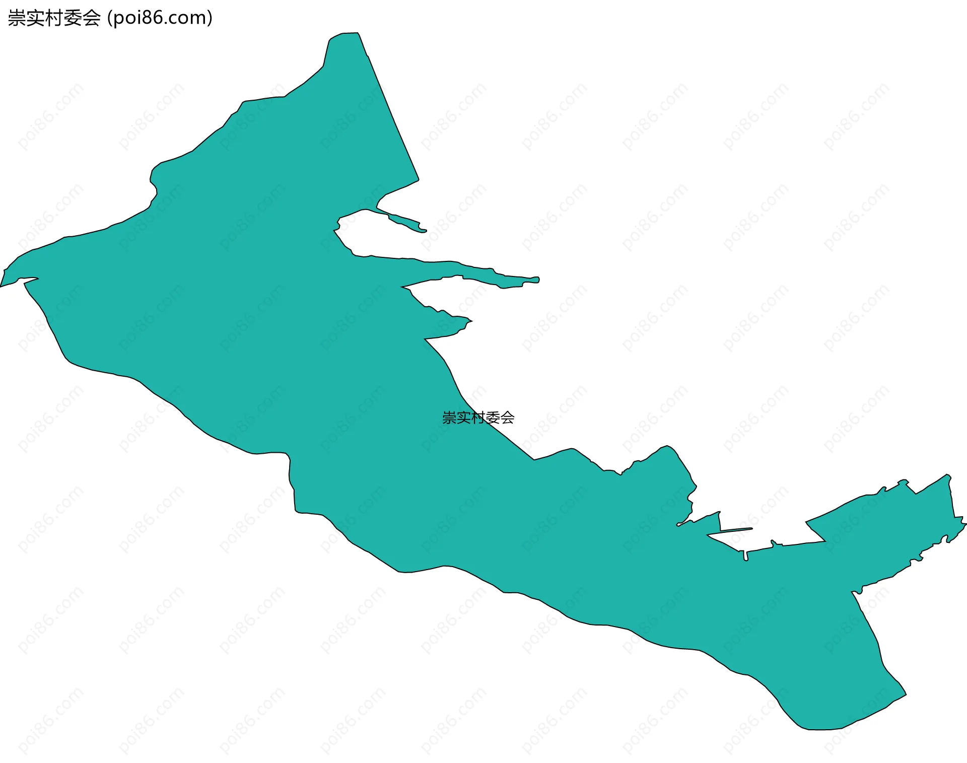 崇实村委会边界地图