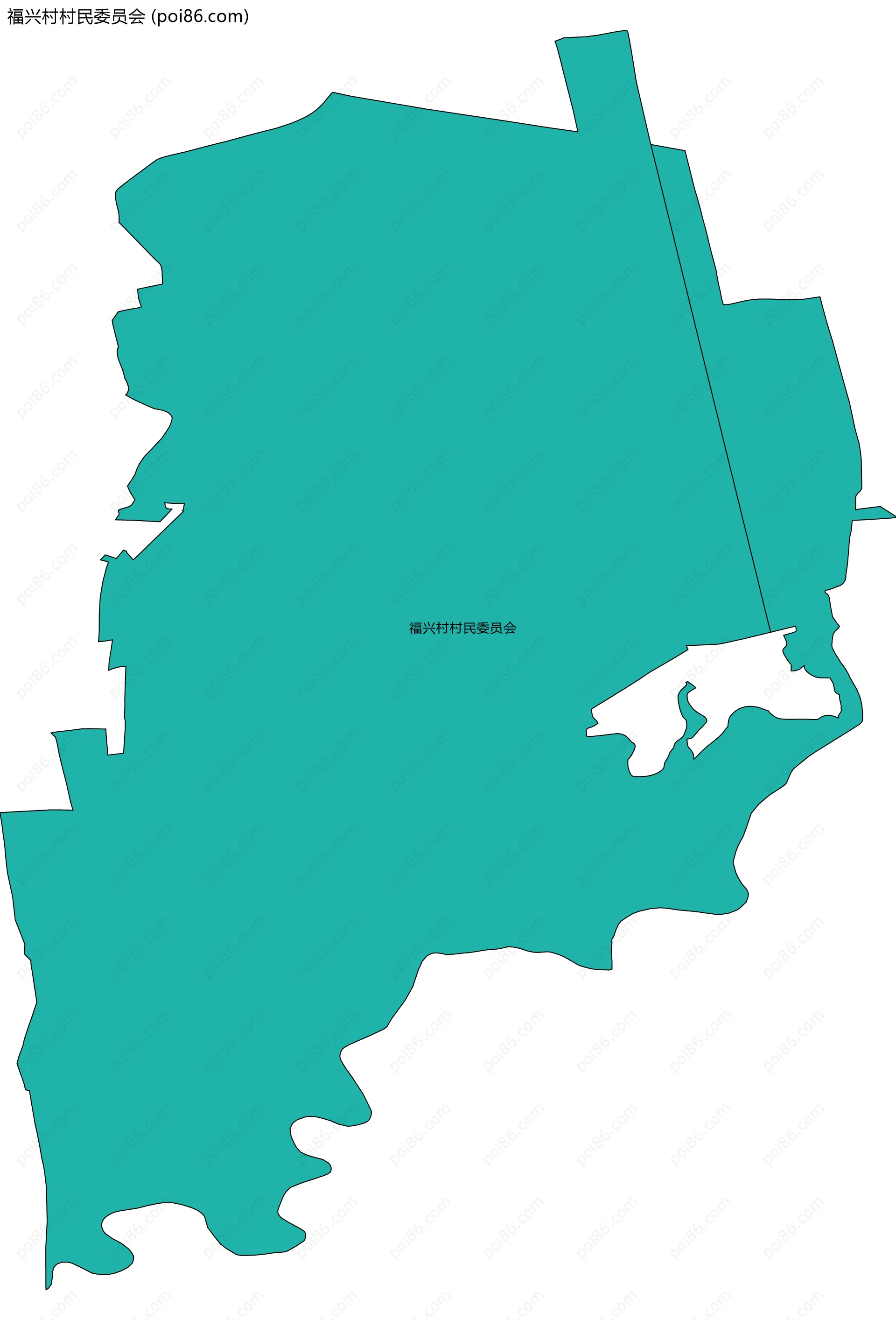 福兴村村民委员会边界地图